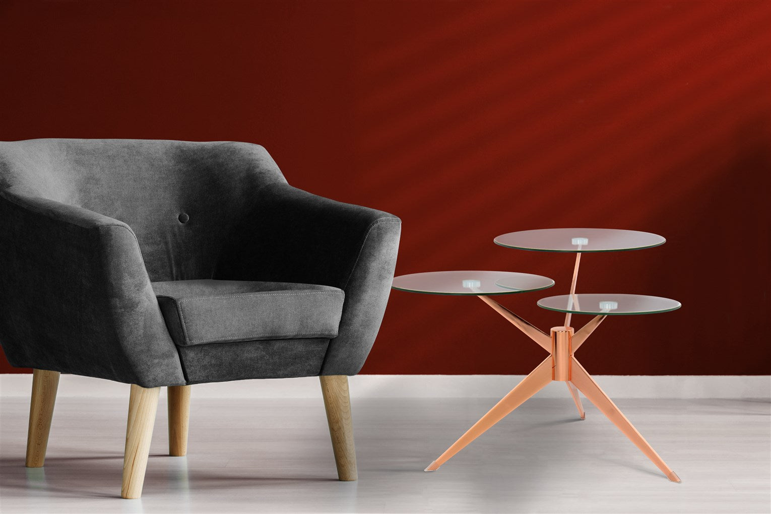 kayoom-beistelltisch-triplet-110-moderner-tisch-mit-drei-runden-versetzten-platt image 2