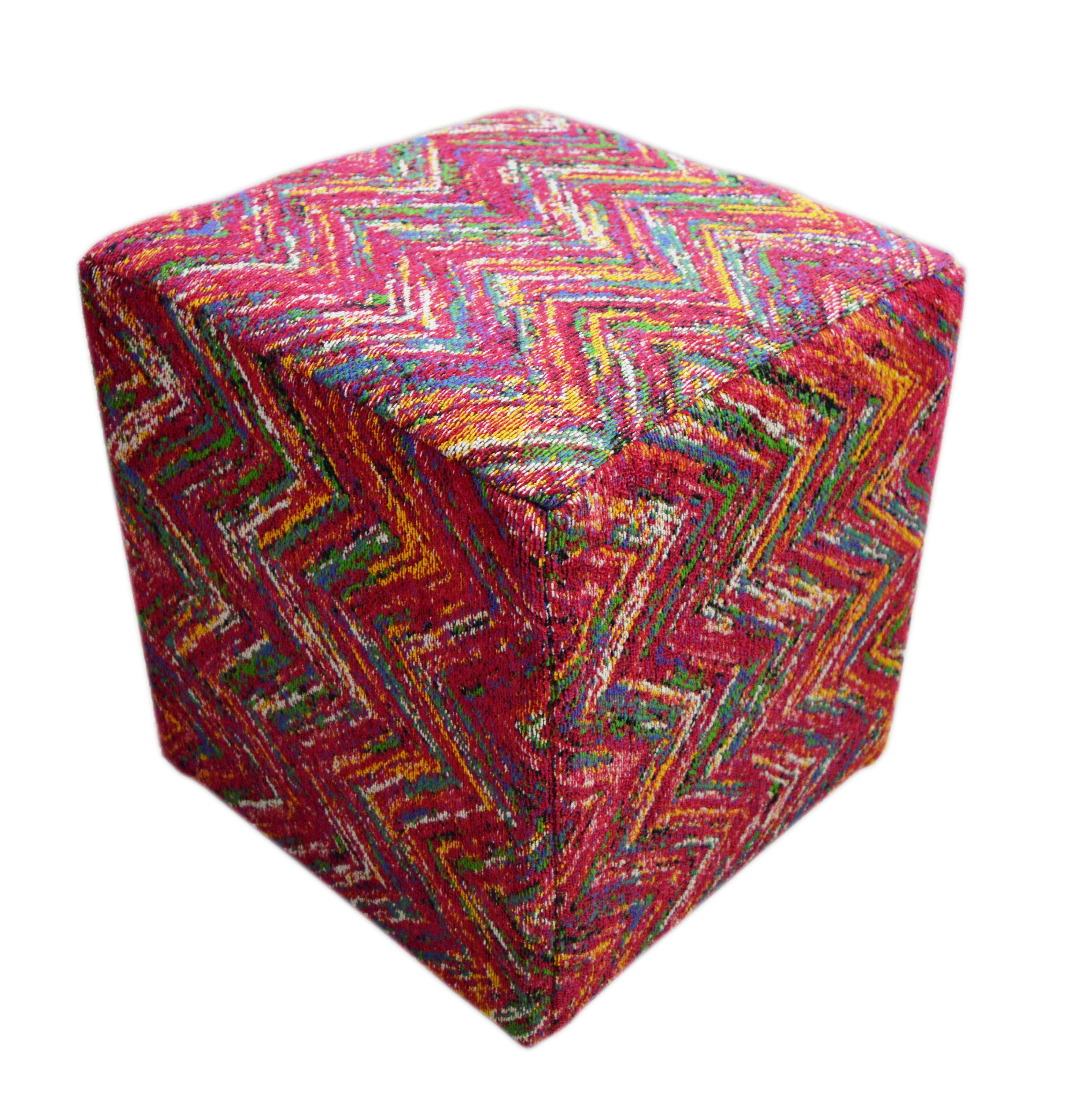 kayoom-solitaire-pouf-510-bunter-sitzhocker-mit-baumwollbezug image 1