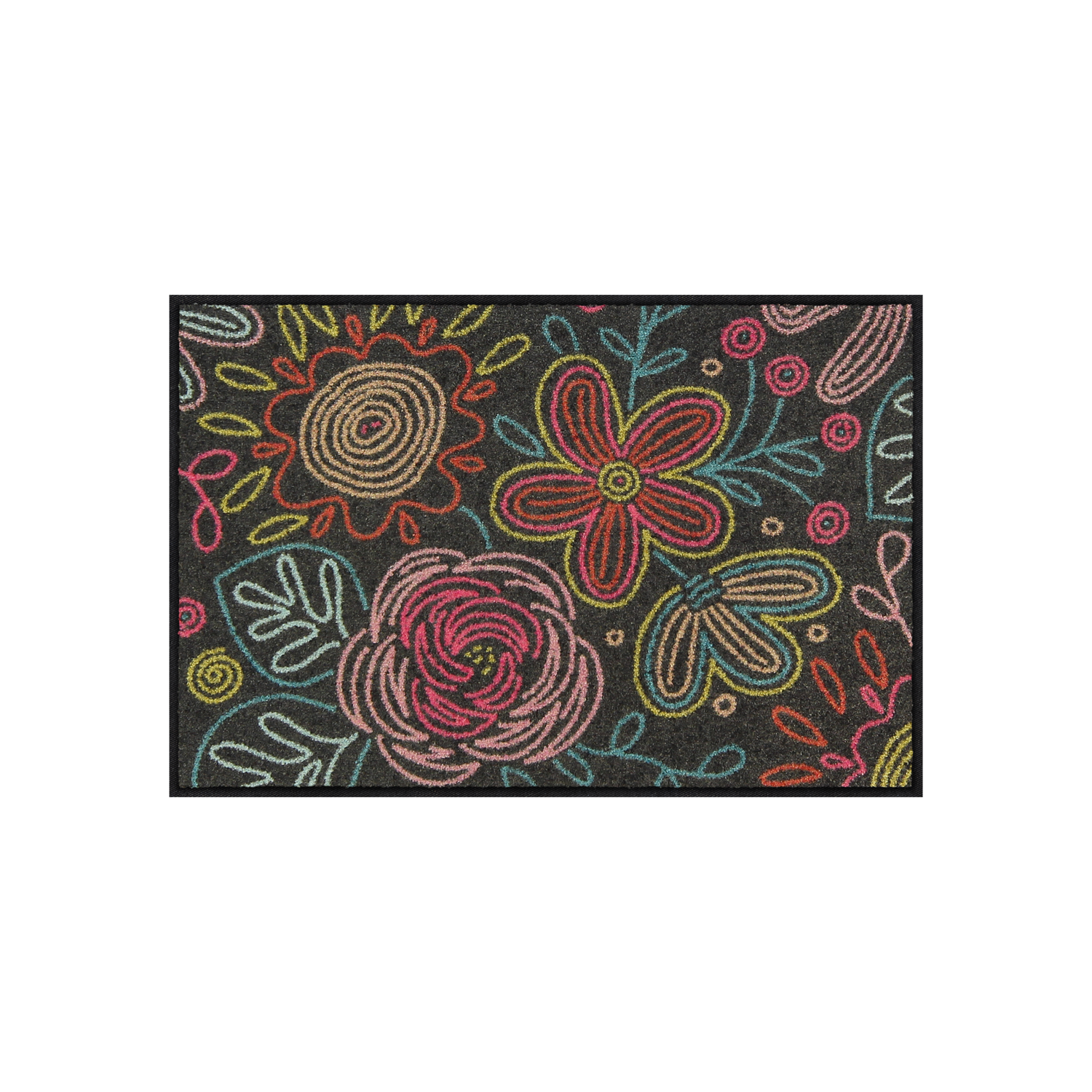 salonloewe-dot-flowers-grey-eingangsmatte-50-x-75-cm image 1