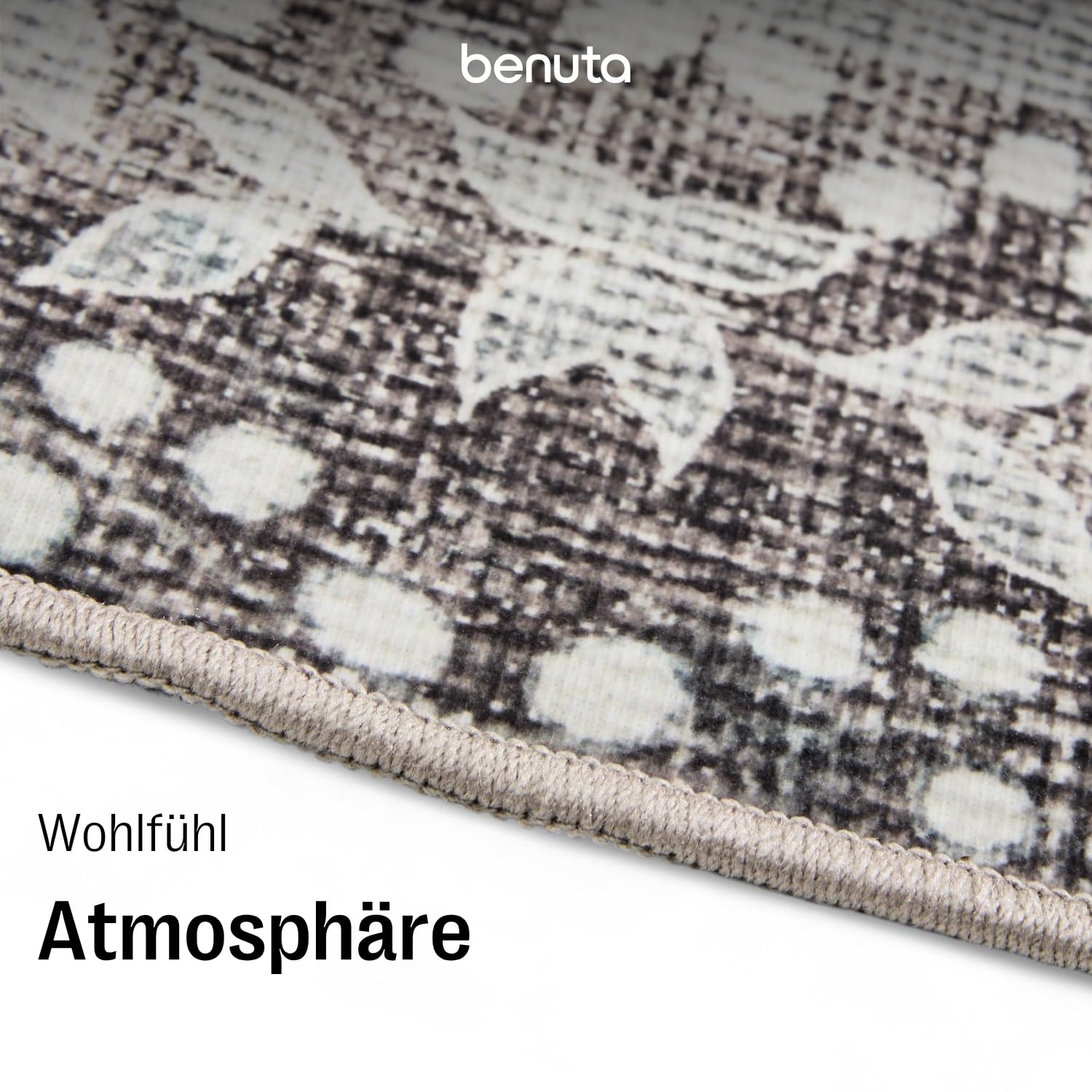 benuta-basic-waschbarer-teppich-george-schwarz-grau-120-cm-rund-kunstfaser-vinta image 4