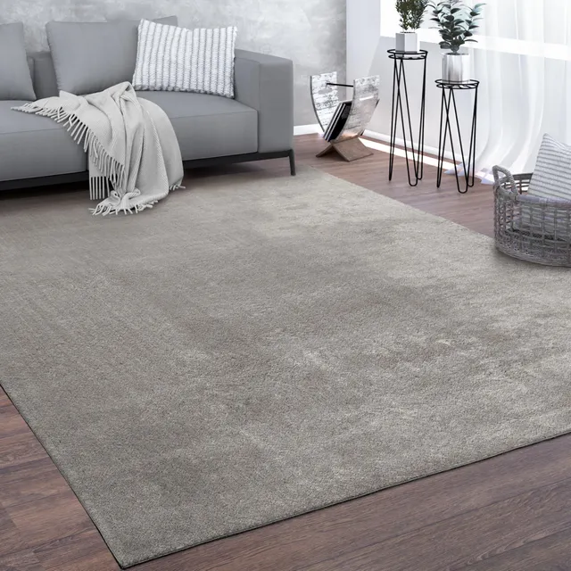 paco-home-kurzflor-teppich-style-grau-120x170-cm image 1