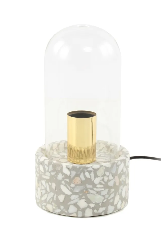 kayoom-tischlampe-curacao-725-stilvolle-tischleuchte-mit-glaskuppel-minimalistis image 1