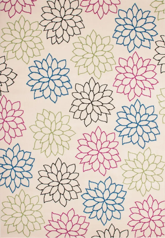 kayoom-sona-523-teppich-flachflor-florales-design-modern-mehrere-farben image 1