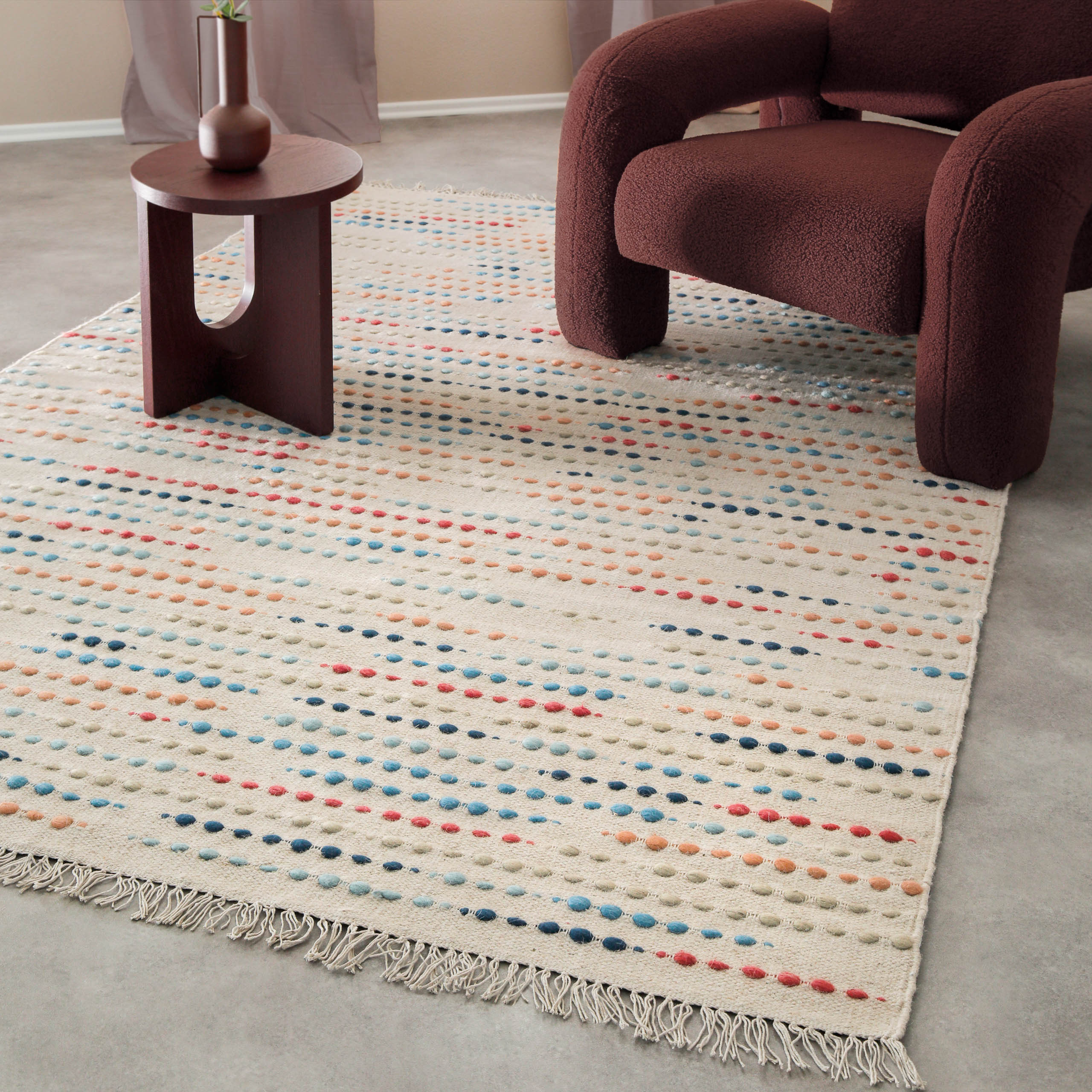 weconhome-maddie-wollteppich-creme-beige-punkte image 2