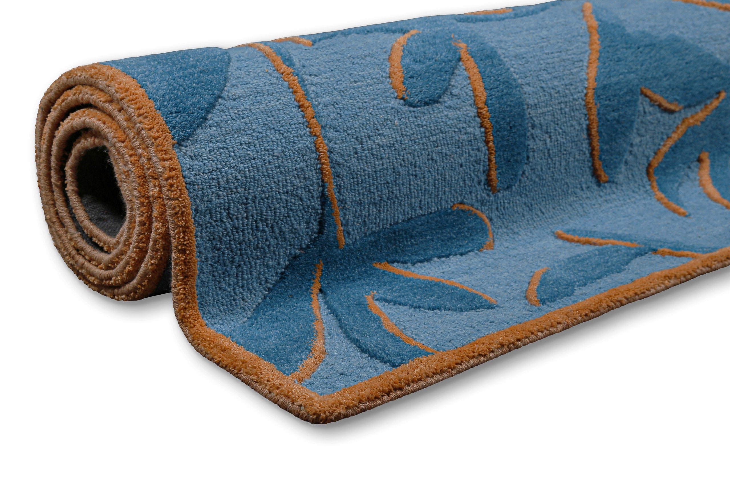 weconhome-summers-peak-kurzflor-teppich-schurwolle-blau-multi-floral image 8