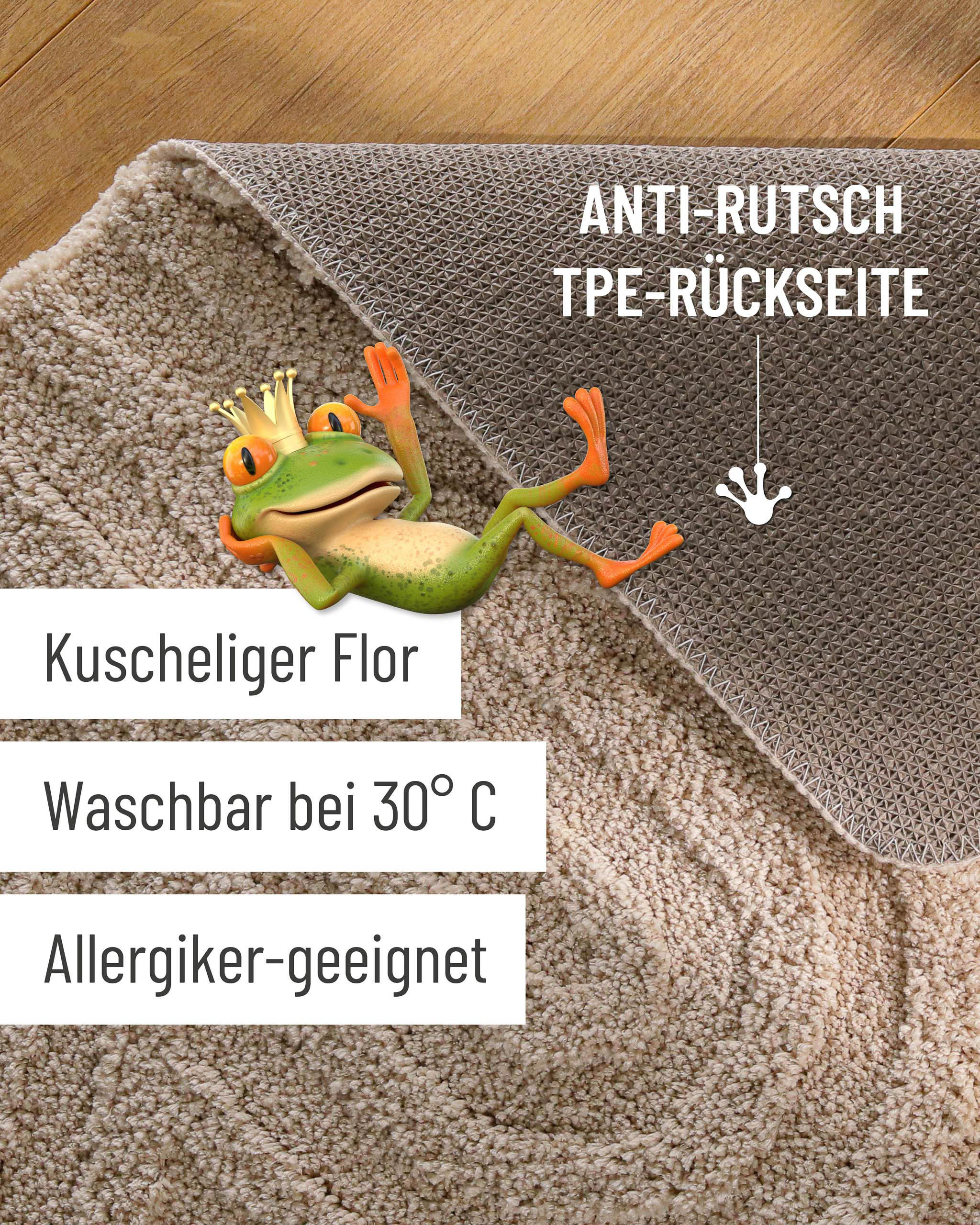 bathking-by-weconhome-badteppich-fiete-sand-beige-getuftet-rutschhemmender-tpe-r image 3
