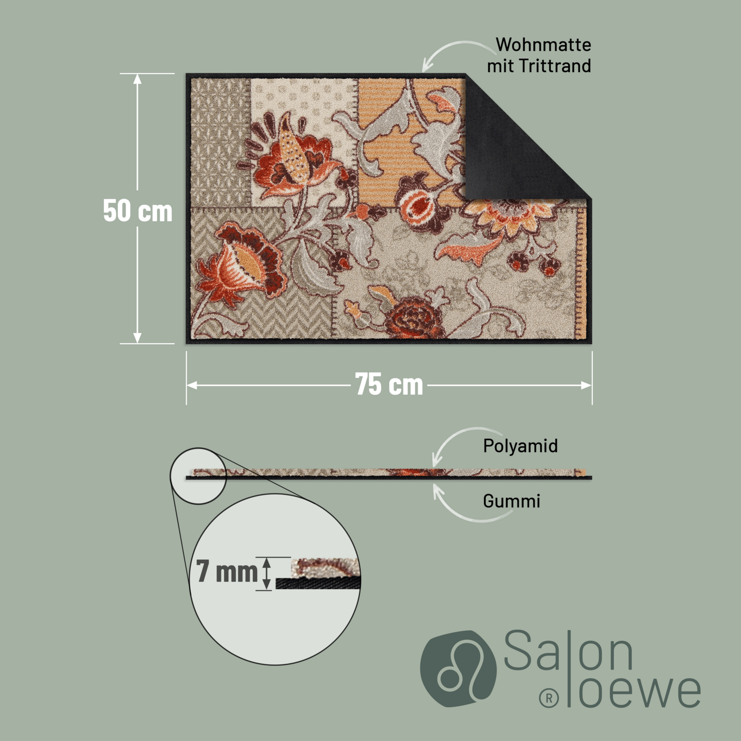 salonloewe-bohemian-patch-taupe-teppich-50-x-75-cm image 4