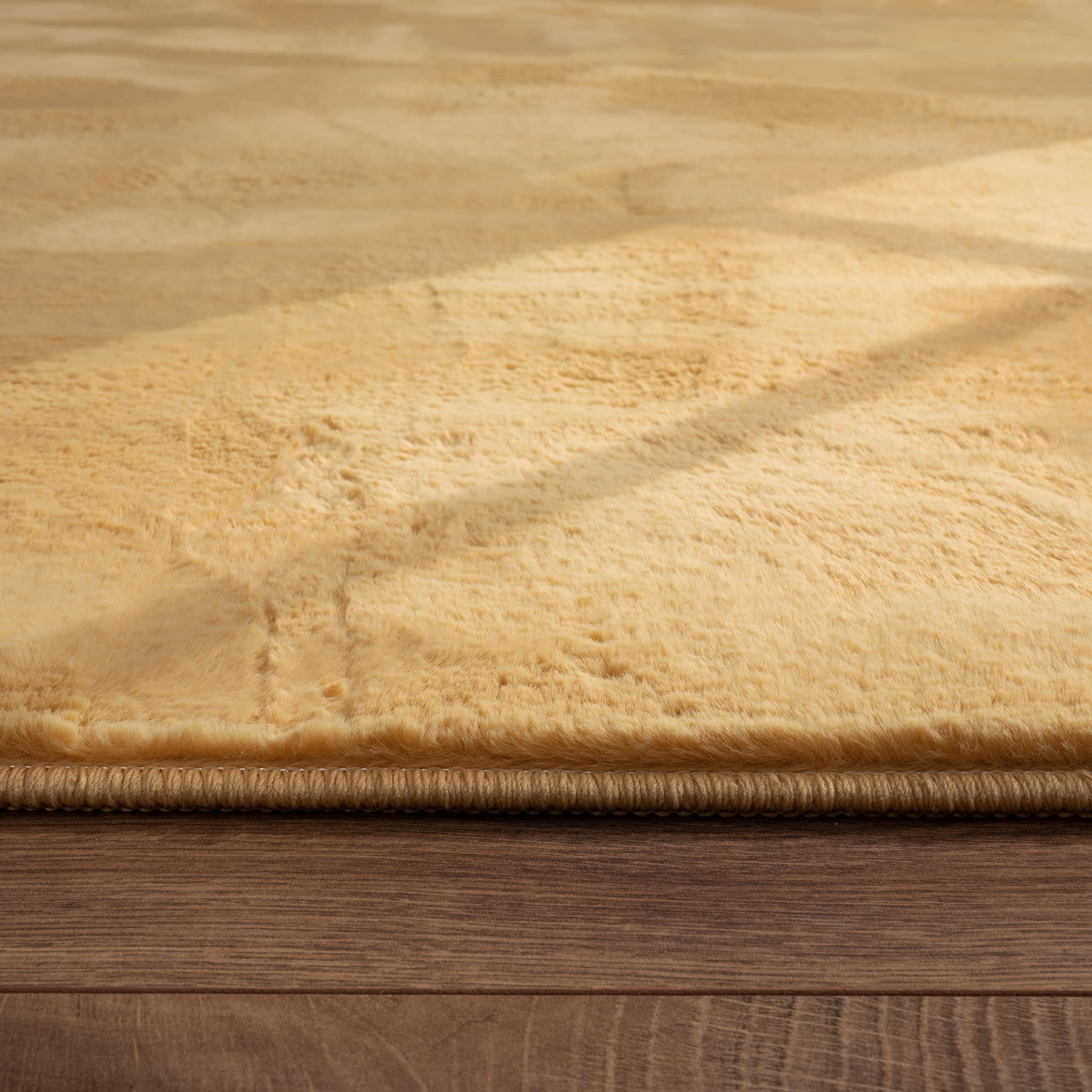 paco-home-shaggy-hochflor-teppich-gelb-120x160-cm-waschbar image 2