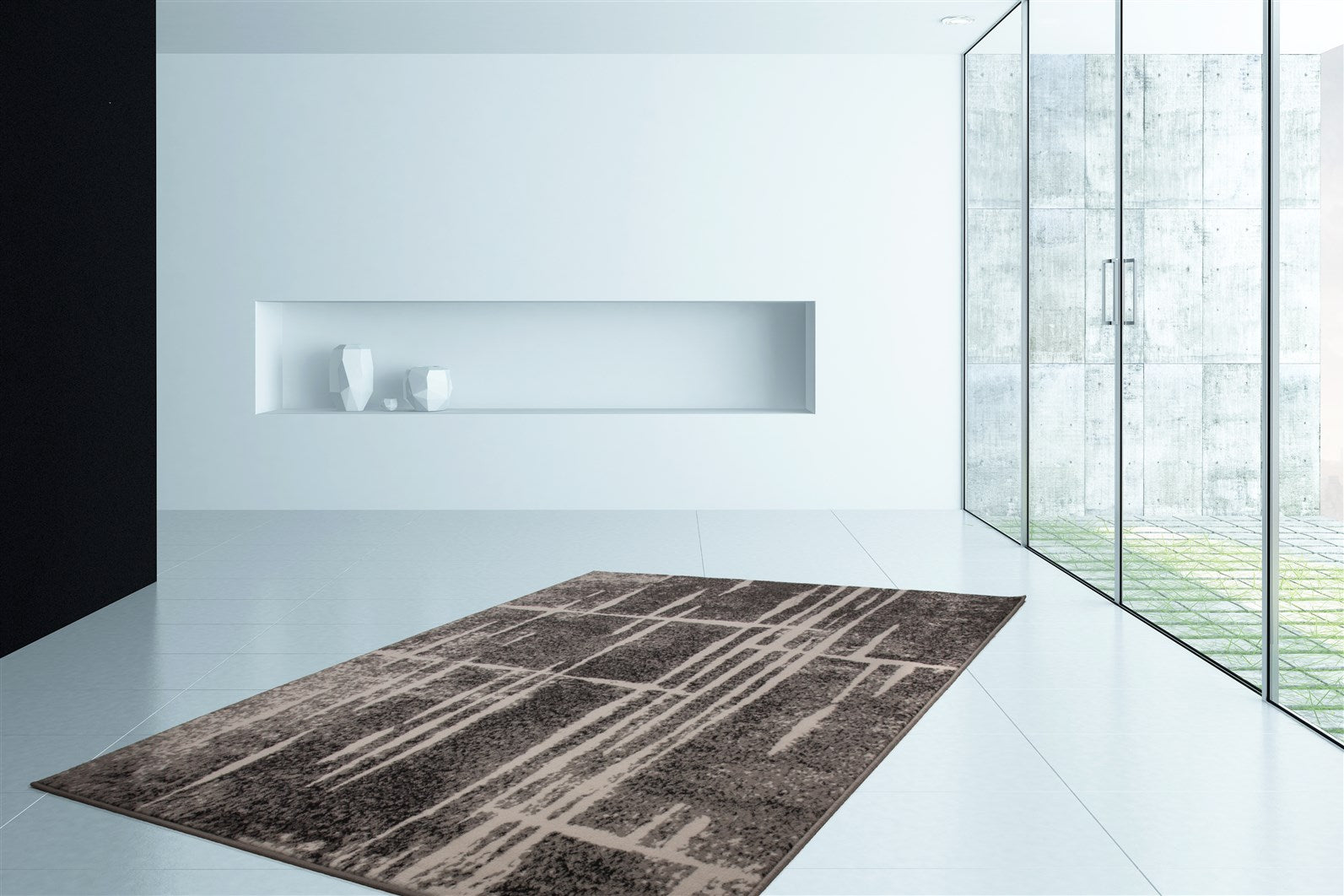 kayoom-rohullah-3010-flachflorteppich-grau-elfenbein-modernes-design image 4