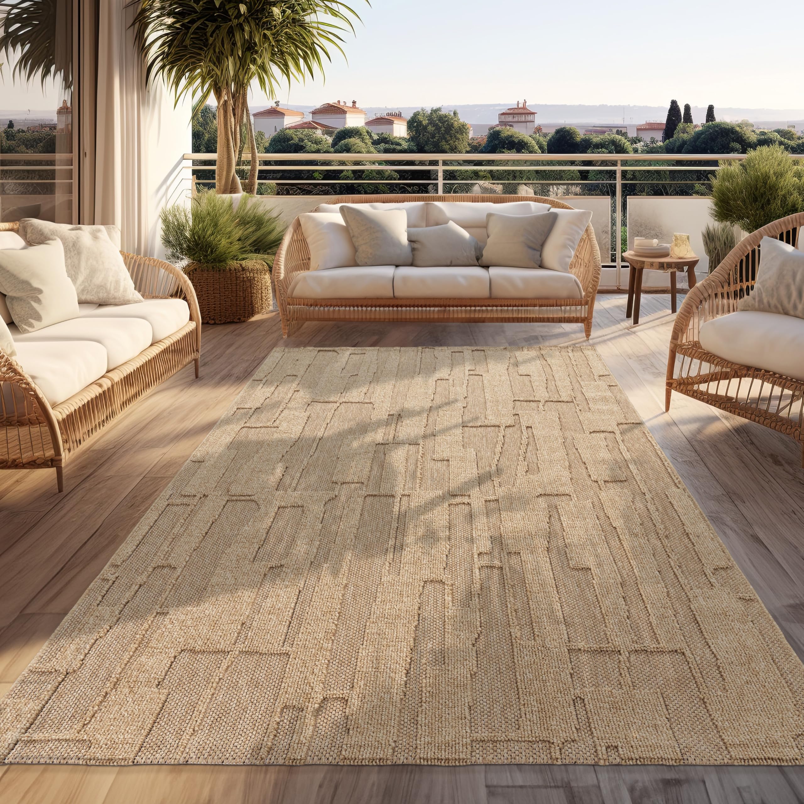 paco-home-aachen-outdoor-teppich-80x150-cm-beige-geometrisch-3d image 1
