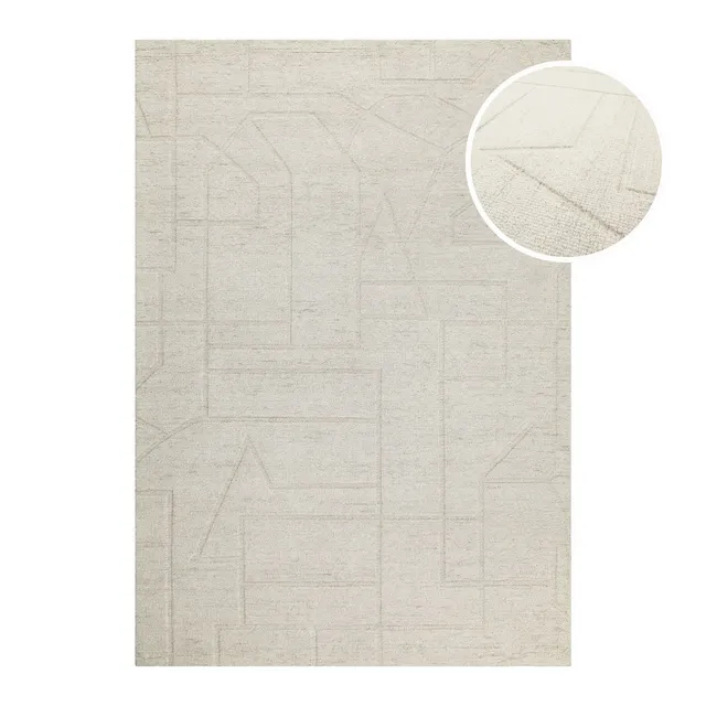 hamptons-by-weconhome-kurzflor-teppich-hamptons-twentyeight-creme-wei-handgetuft image 1