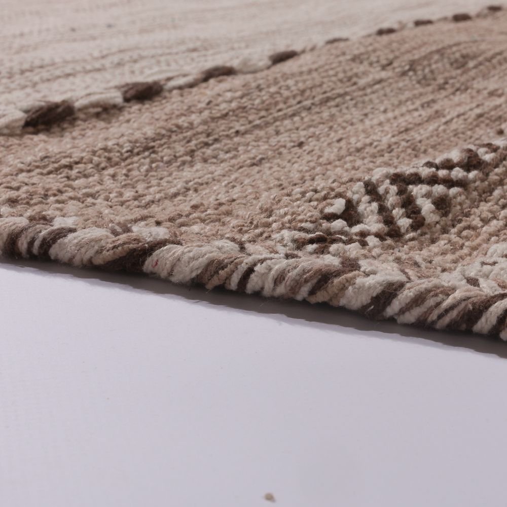 paco-home-kelim-teppich-60x110-cm-beige-handgewebter-baumwollteppich-mit-fransen image 3