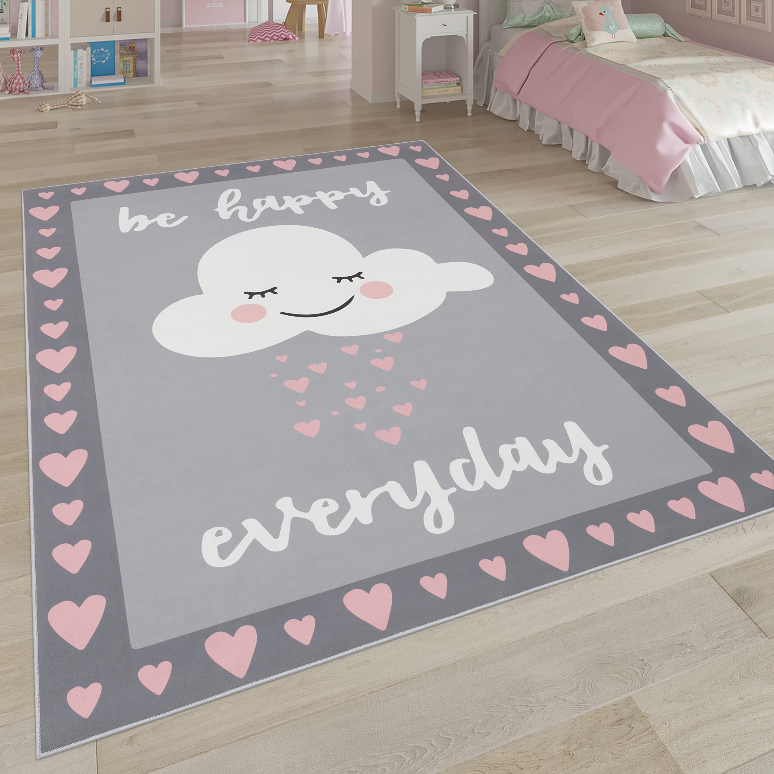 paco-home-ela-kinderteppich-140x200-cm-t-rkis-stern-mond-u-karo image 6