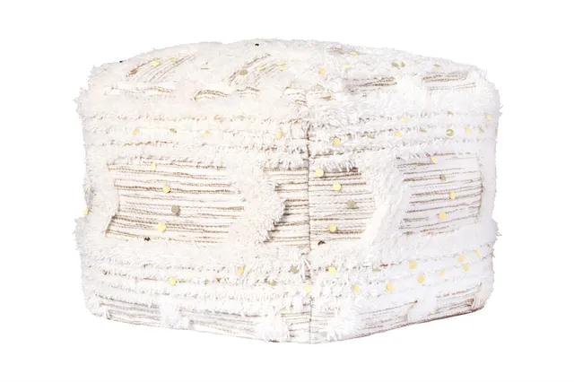 kayoom-bohist-425-pouf-boho-stil-fransen-quasten-sitzhocker image 1