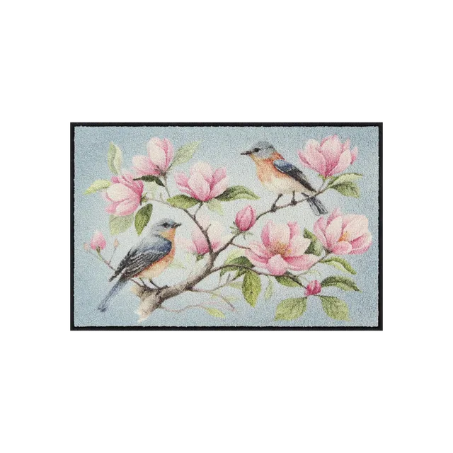 salonloewe-magnolia-birds-blue-eingangsmatte-50-x-75-cm image 1