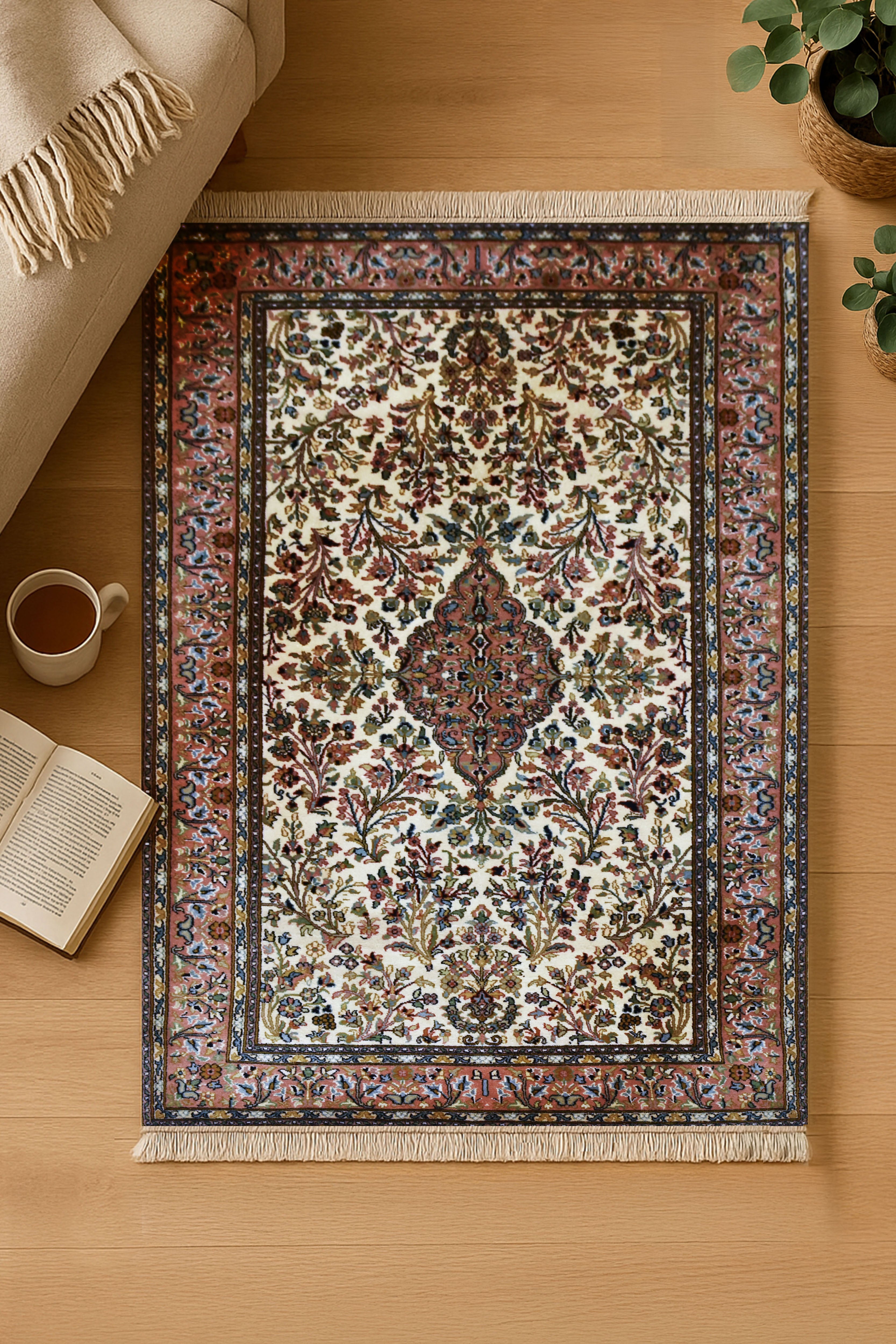 kayoom-kashan-999-multi-90cm-x-157cm-handgewebter-orient-teppich image 3