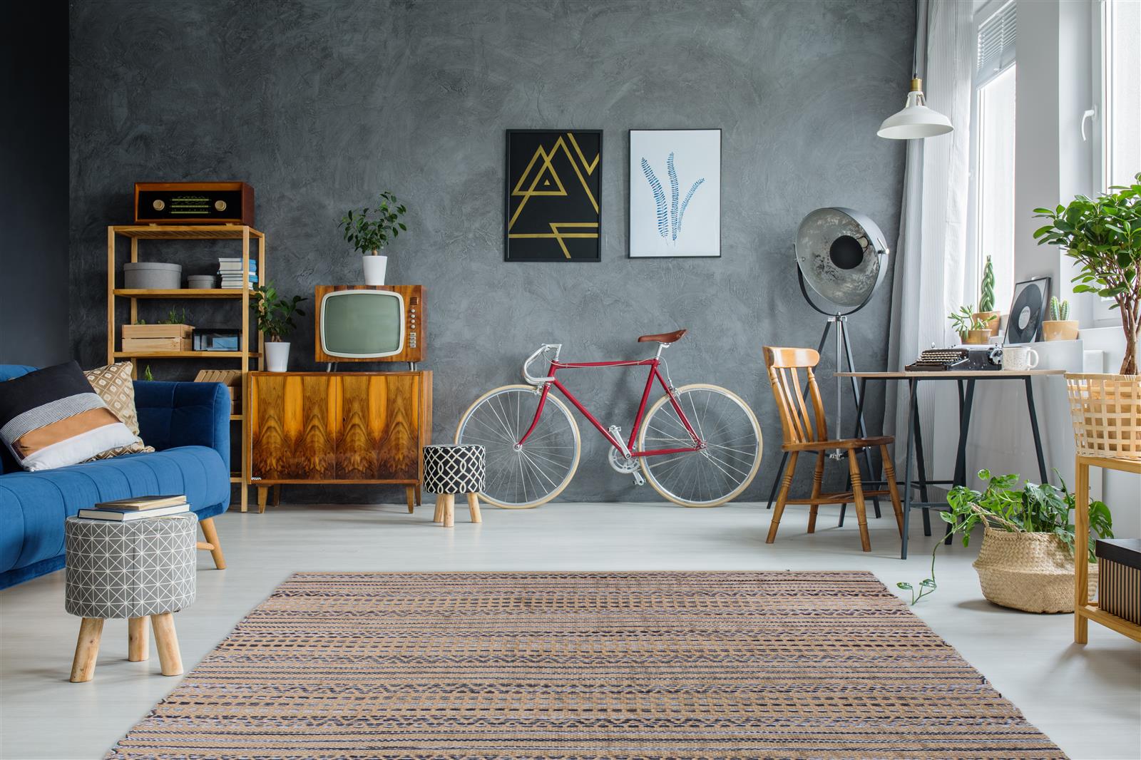 kayoom-sienna-710-geflochtener-teppich-flachflor-baumwolle-jute image 2