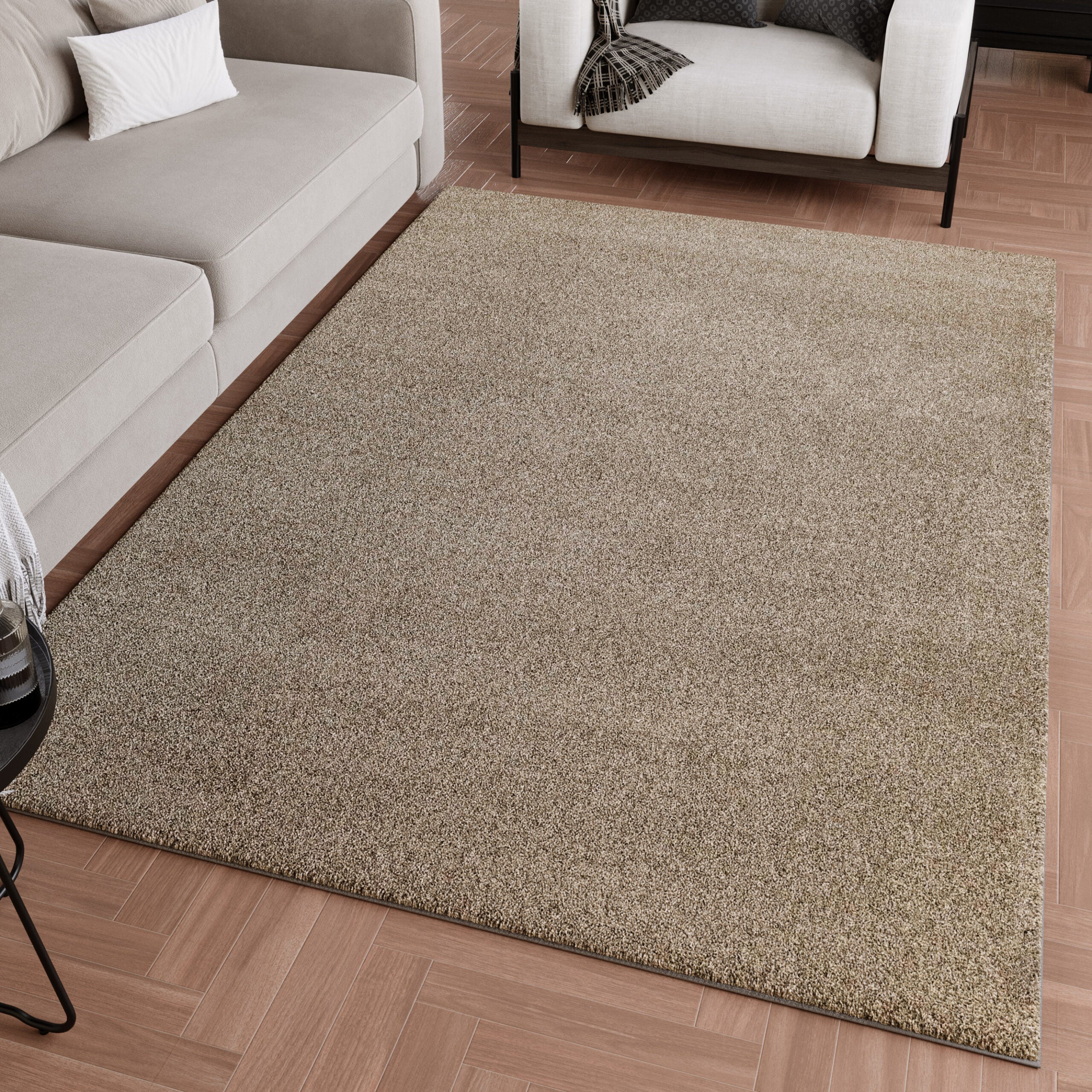 weconhome-wogh-kurzflorteppich-sand-beige-gewebt-strapazierf-hig image 1