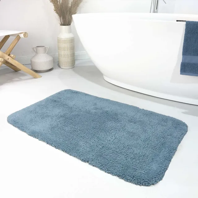 weconhome-basics-badteppich-ole-reine-baumwolle-blau-getuftet-oeko-tex image 1