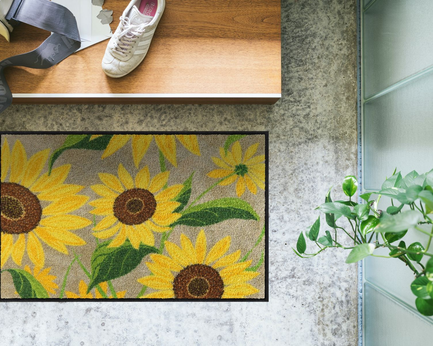 salonloewe-sunflowers-of-ariana-eingangsmatte-50-x-75-cm-gelb-beige image 2
