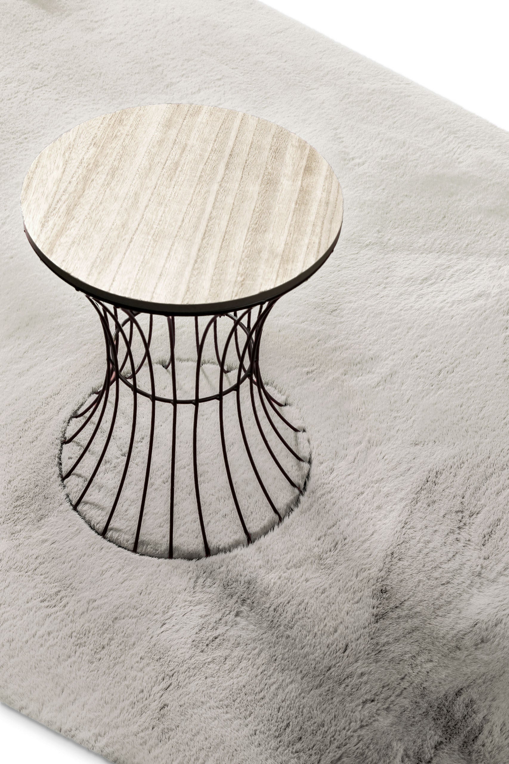 weconhome-basics-anna-kunstfell-teppich-beige-grau-flauschig-eckig image 6