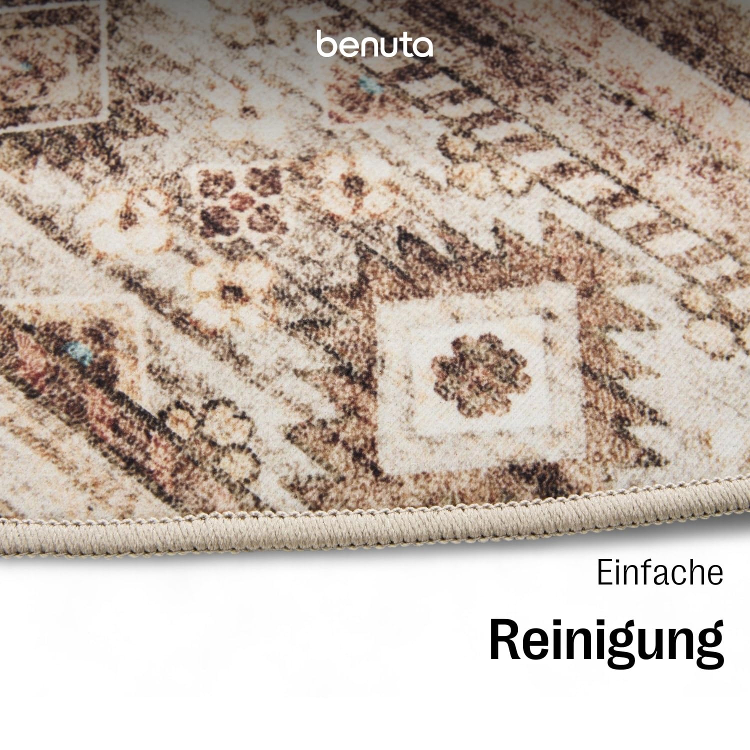 benuta-basic-waschbarer-teppich-george-braun-120-cm-rund-vintage-design-anti-rut image 5