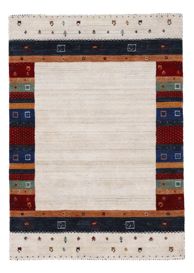 carpetfine-wollteppich-gabbeh-nura-beige-140x200-cm image 1