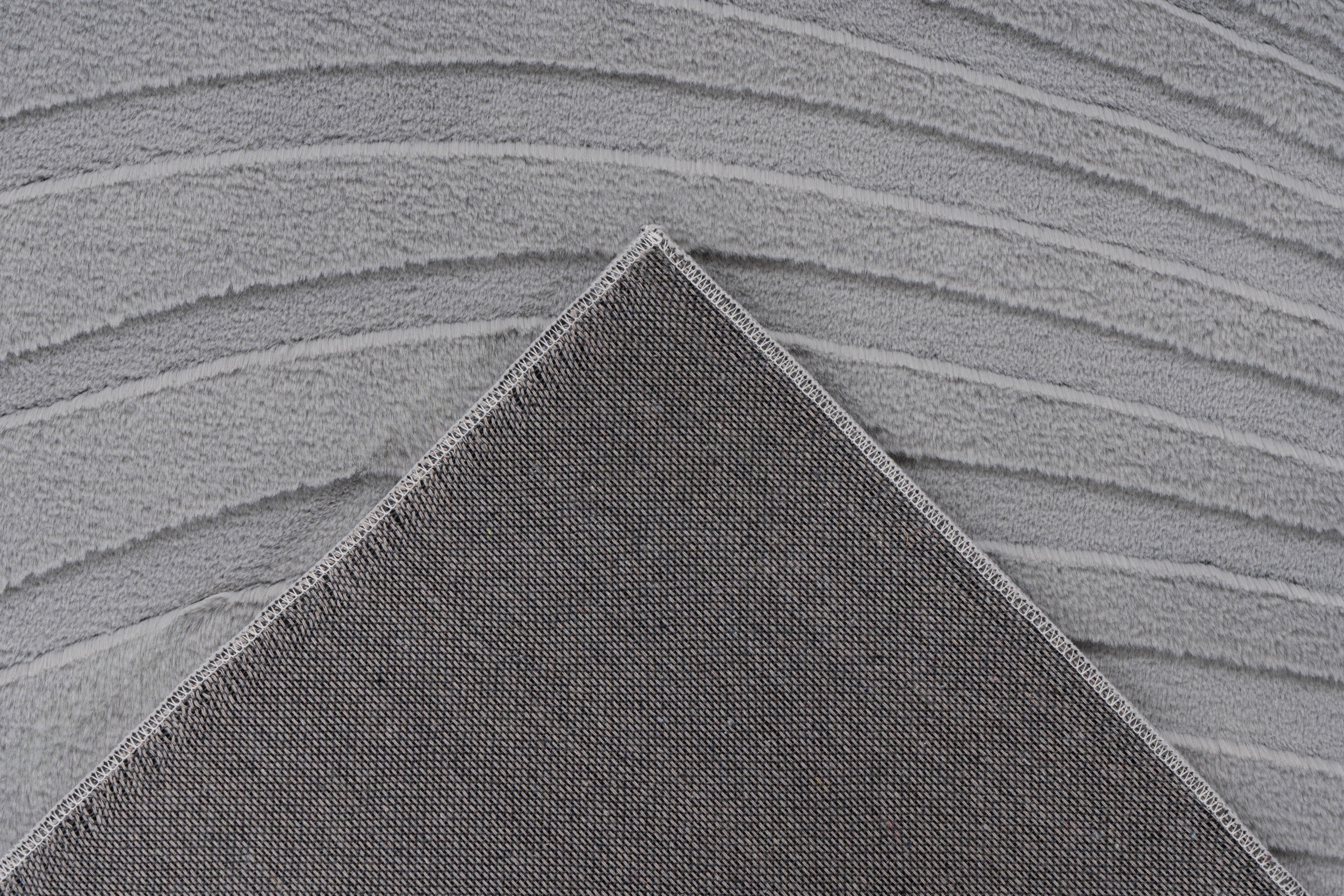 kayoom-kierk-125-kurzflorteppich-in-silber-12-mm-florh-he image 5