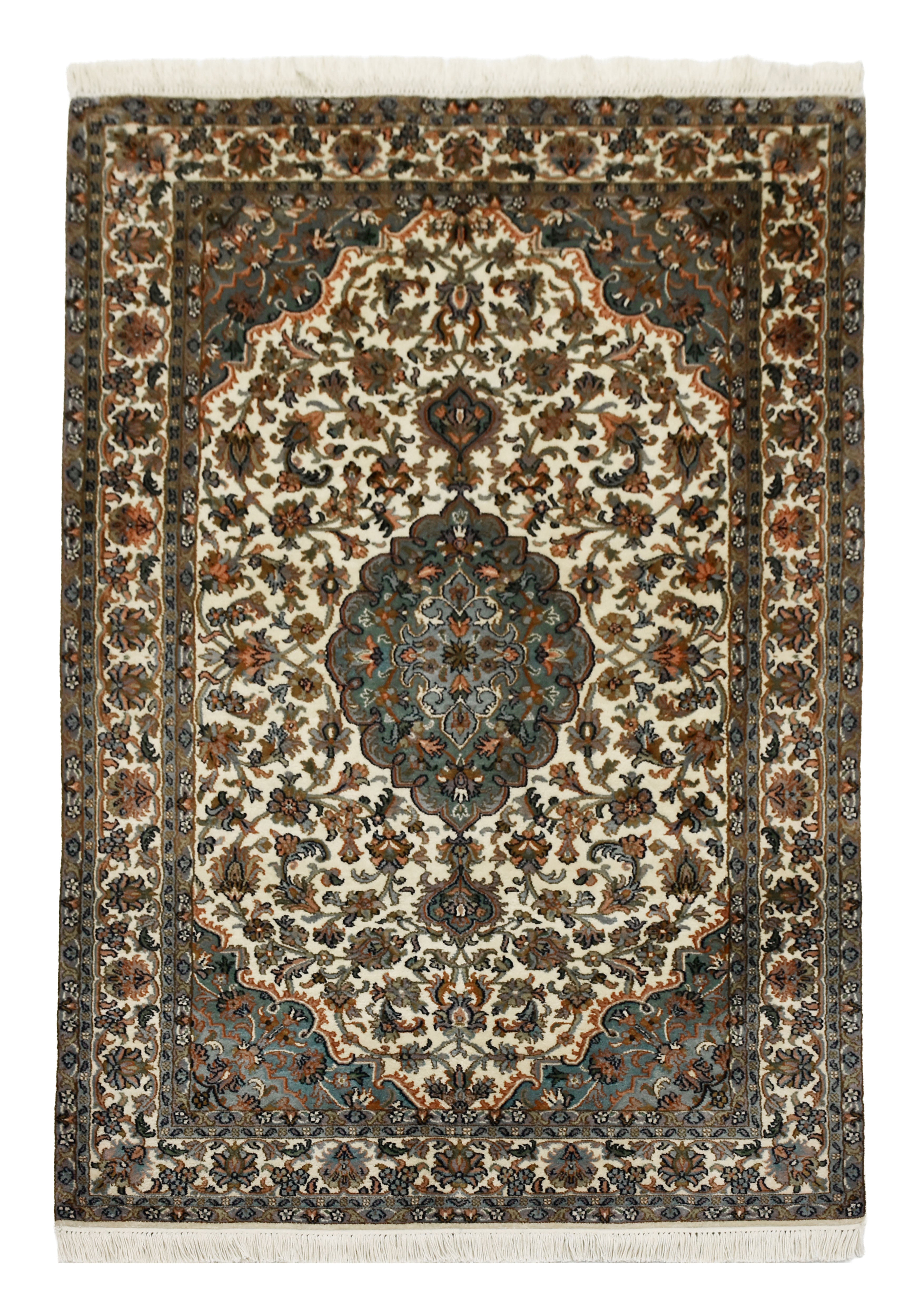 kayoom-kashan-12317-multi-handgewebter-orient-teppich-96x153-cm image 1