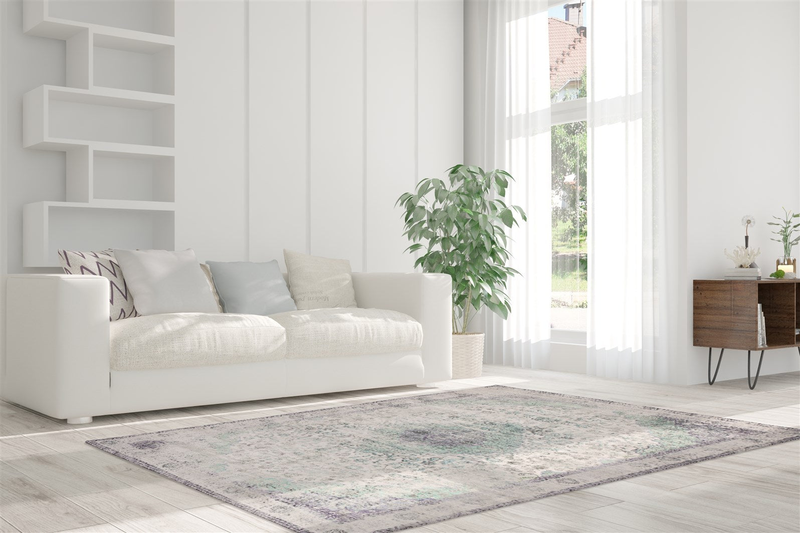kayoom-vintage-8401-kurzflorteppich-vintage-design-mit-harmonischer-farbkombinat image 2