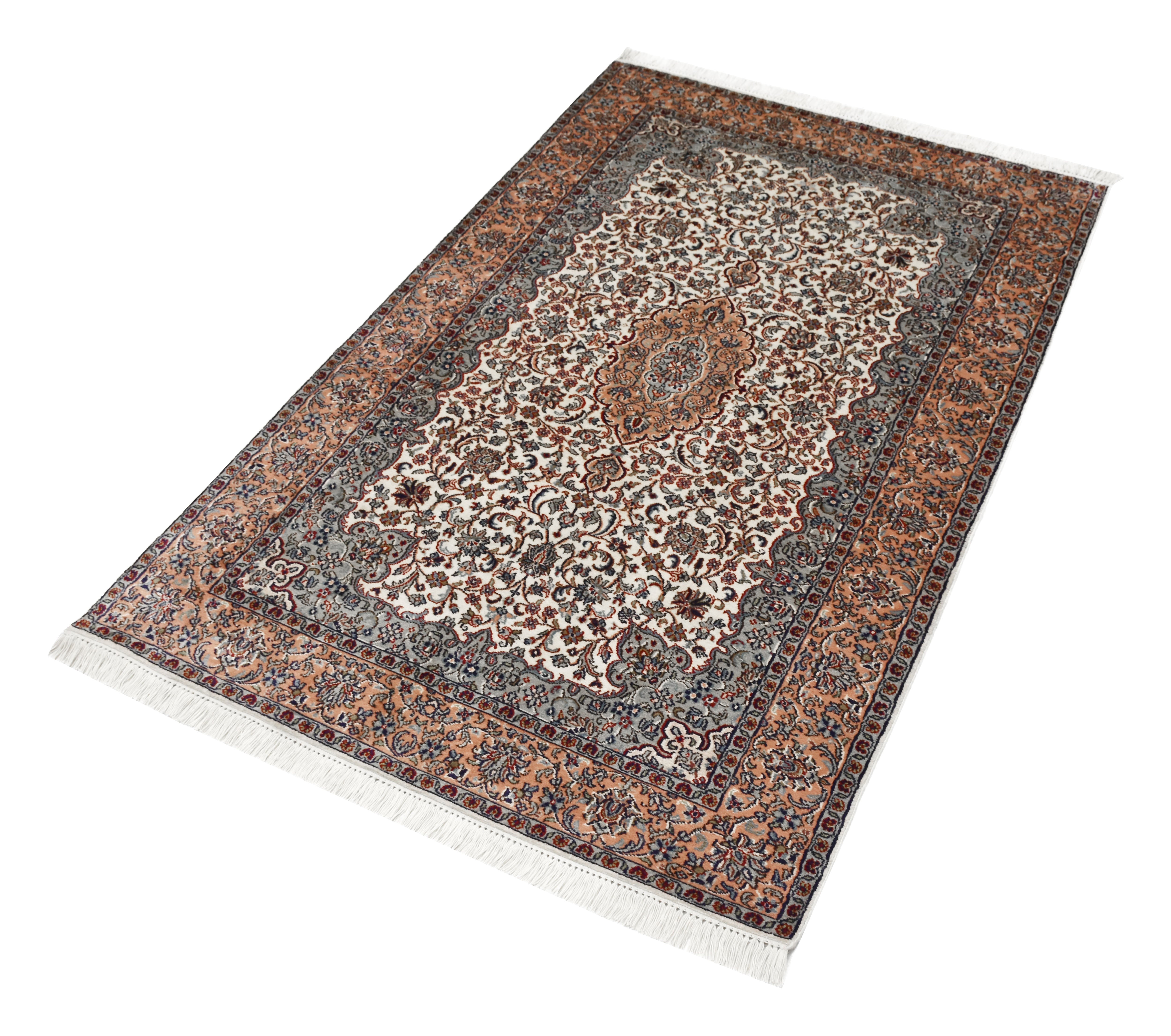 kayoom-kashan-12344-multi-hochflor-teppich-95x154-cm-orient-design-handgewebt image 2