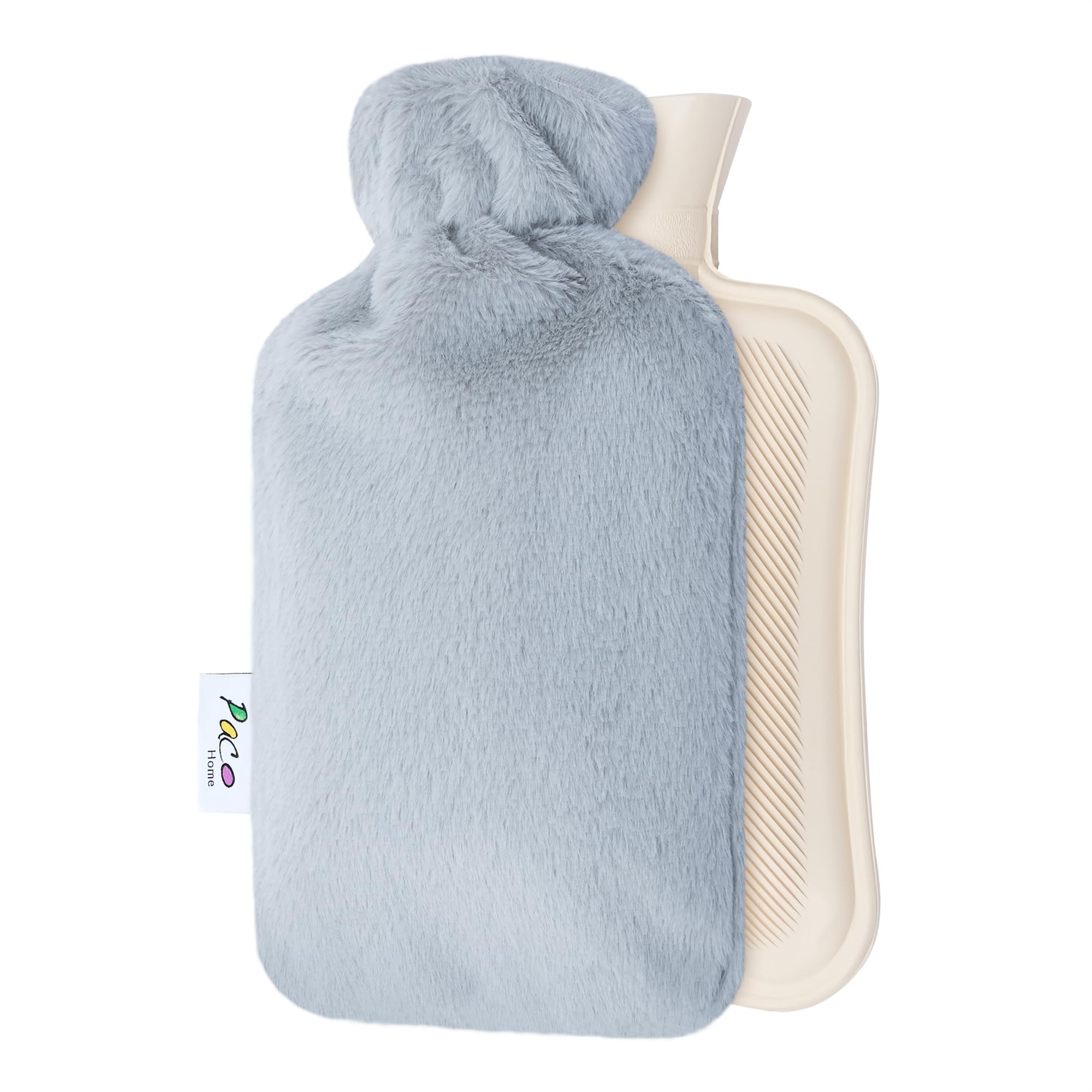 paco-home-w-rmflasche-mit-bezug-fleece-2-l-beige-bettflasche-strickbezug-f-r-kin image 1