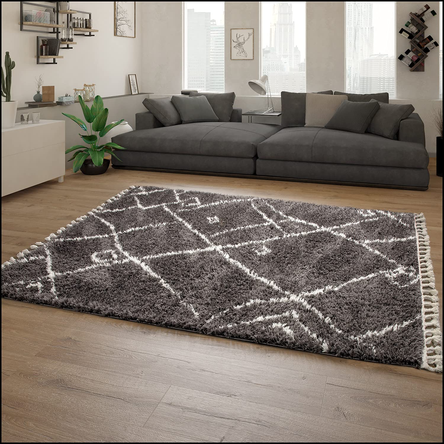 paco-home-shaggy-skandi-langflor-teppich-60x100-cm-creme-2-mit-fransen image 8