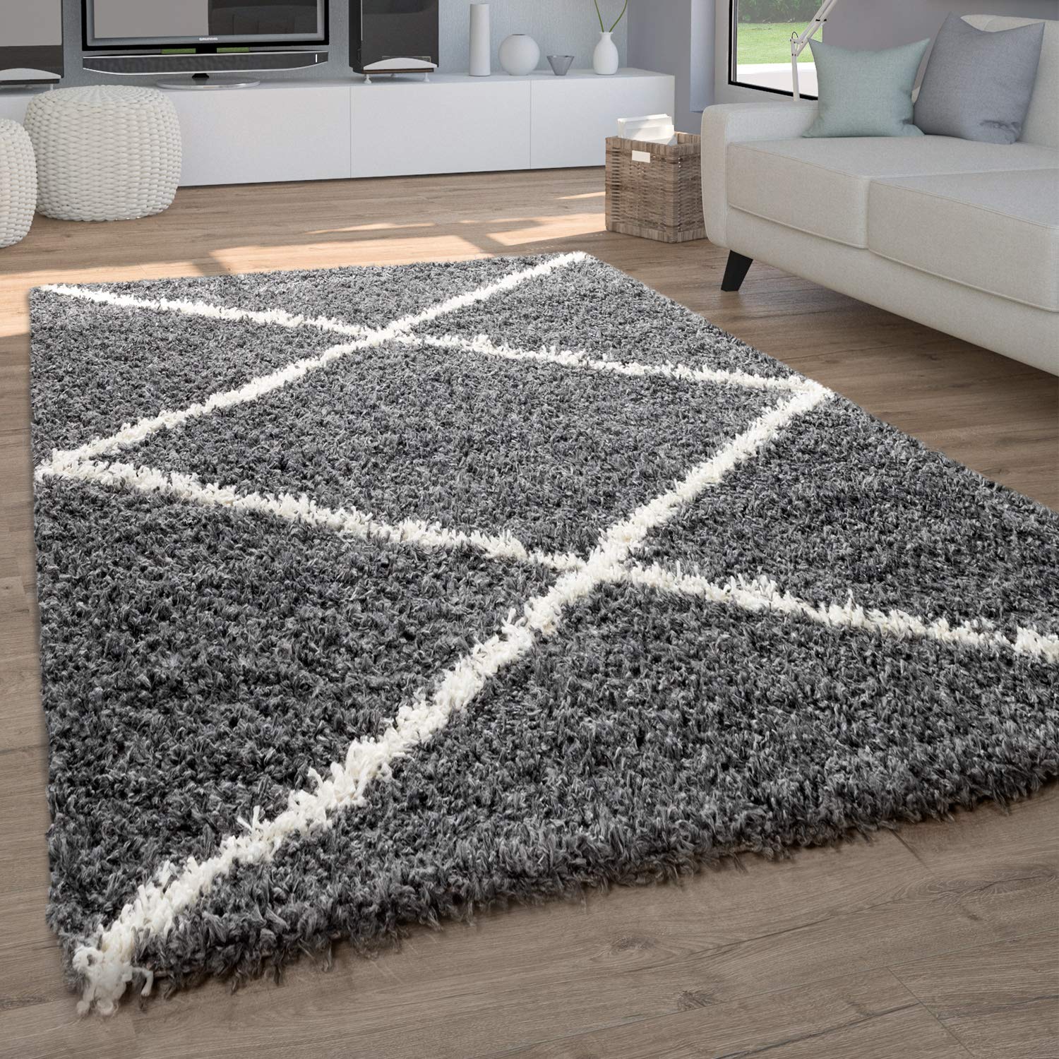 paco-home-shaggy-plus-hochflor-teppich-rautenmuster-rund-120-cm-creme image 8