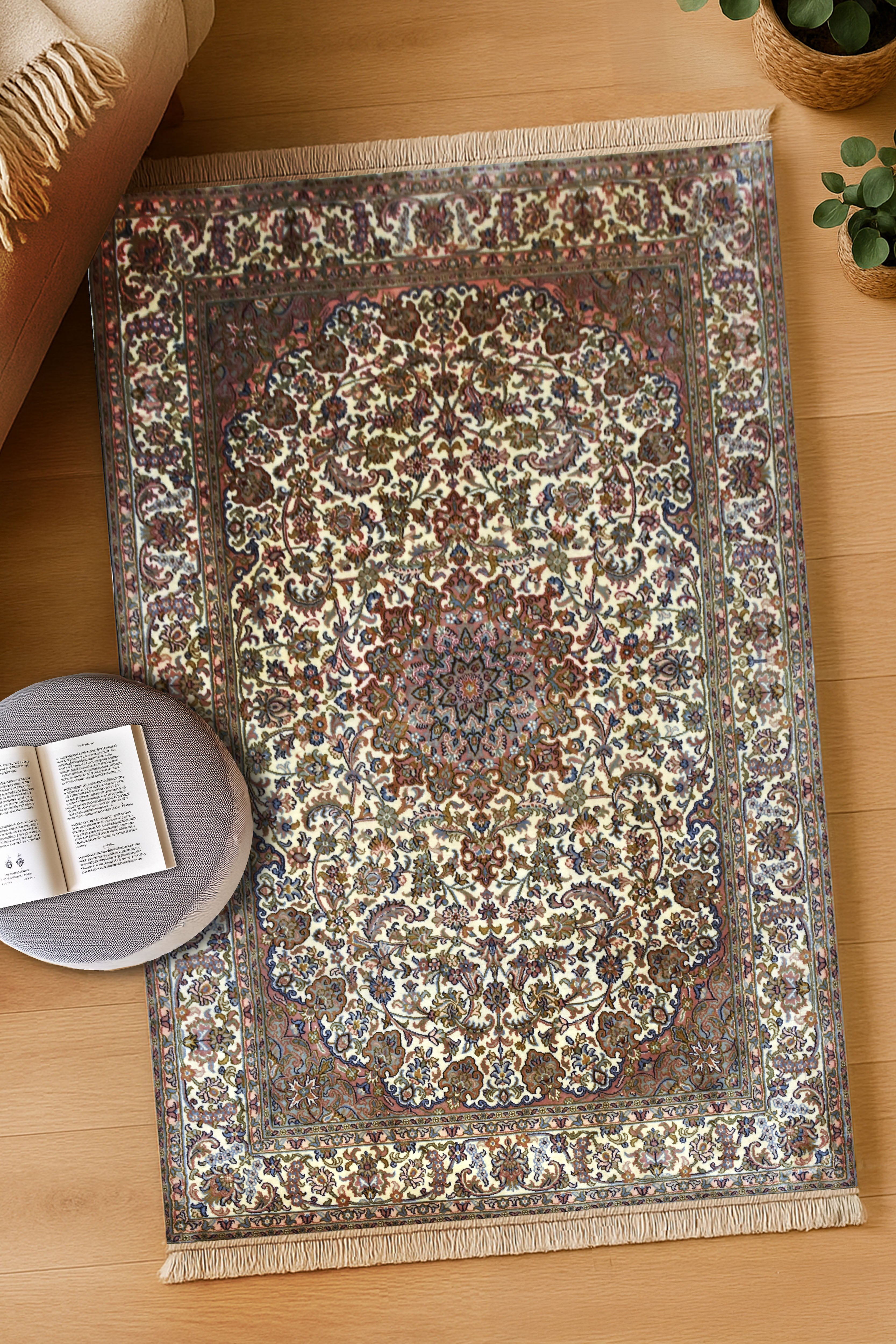 kayoom-kashan-12489-multi-handgewebter-orientteppich-125-cm-x-182-cm image 3