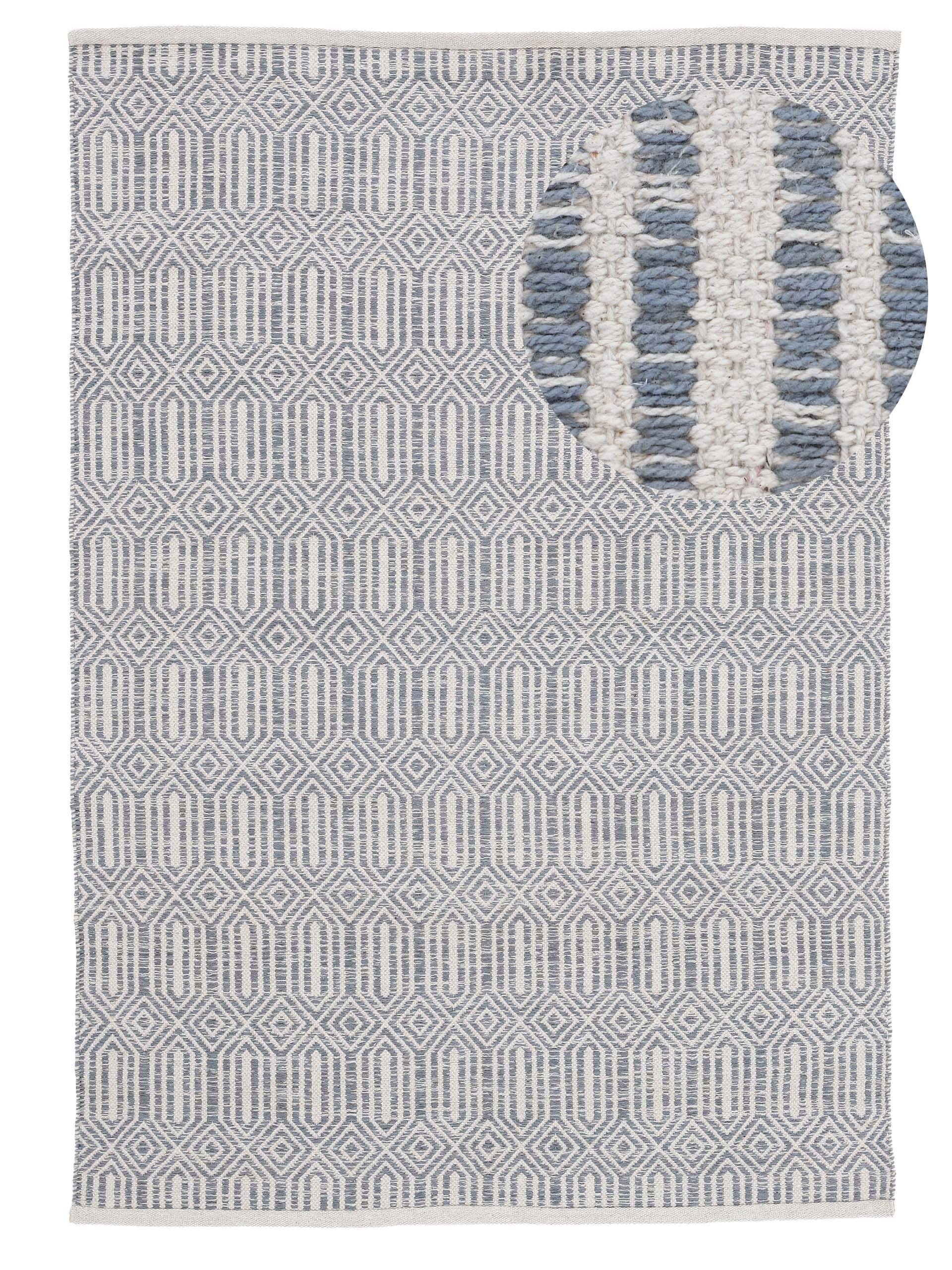 carpetfine-kelim-oregan-teppich-grau-80x150-cm-flachgewebe-baumwolle image 1