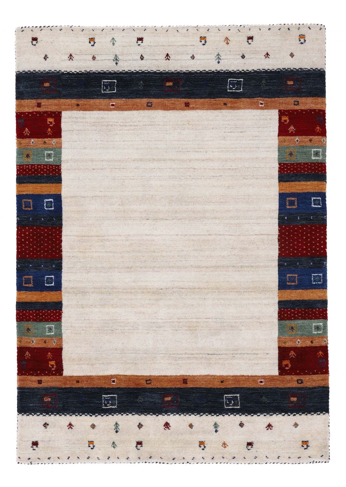carpetfine-wollteppich-gabbeh-nura-beige-140x200-cm image 1