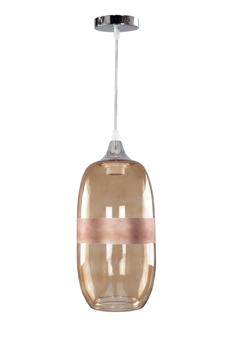 kayoom-h-ngelampe-kari-206-gelb-design-h-ngeleuchte-aus-glas-oval image 1