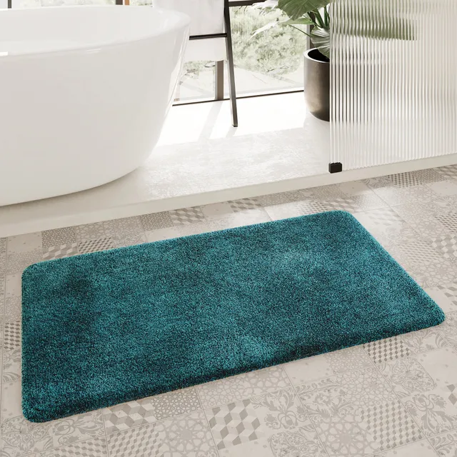 homie-living-porto-azzurro-badteppich-hochflor-petrol-gr-n-eckig-rund image 1