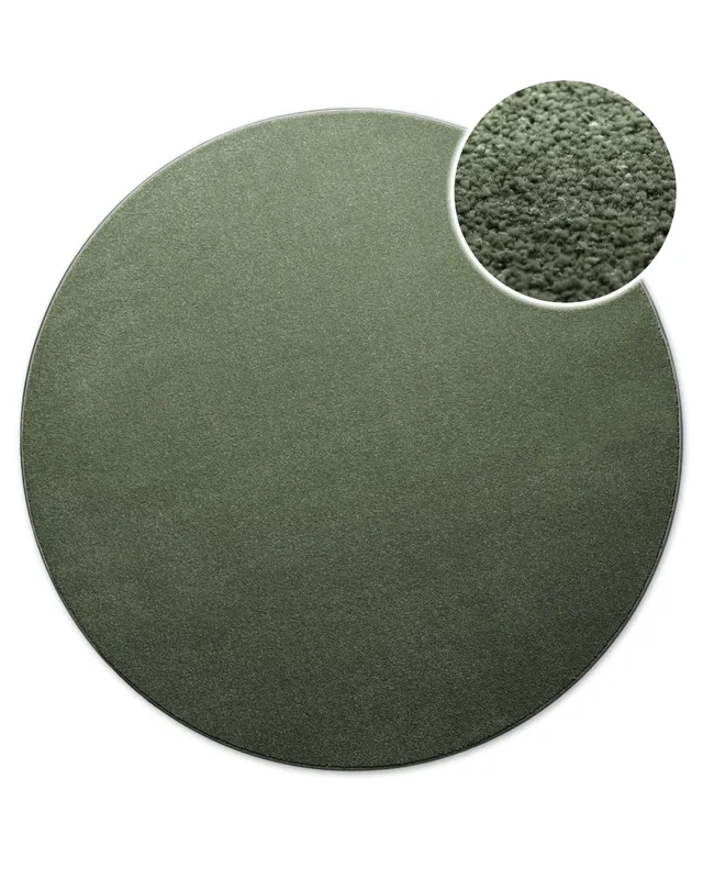 weconhome-freja-basics-kurzflorteppich-rund-laub-gr-n image 1