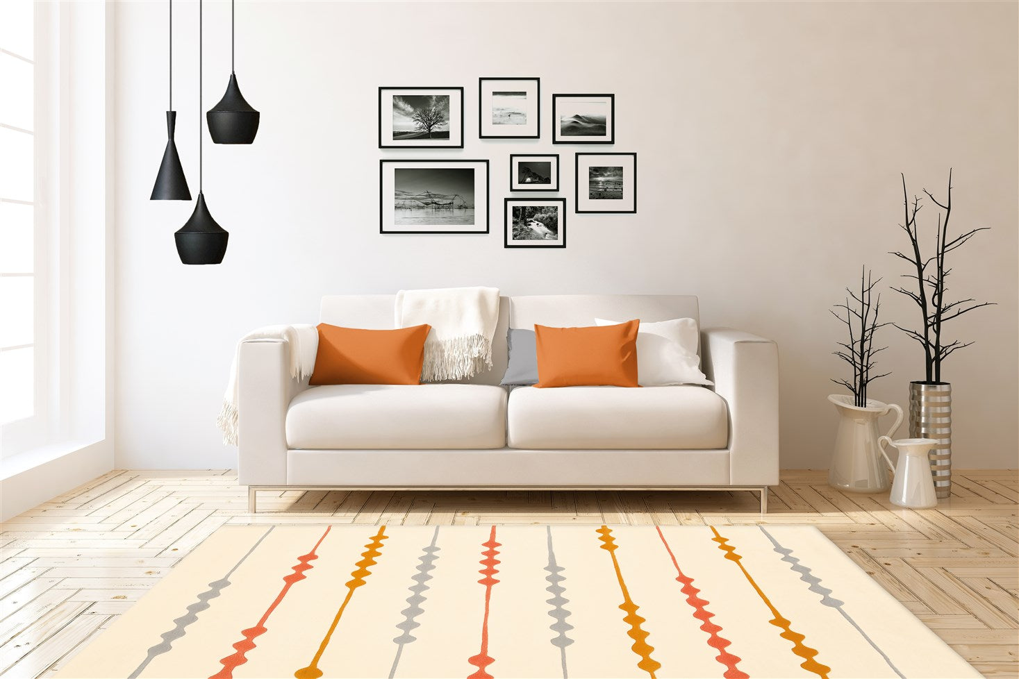 kayoom-spirit-3083-moderner-kurzflorteppich-mit-stilvollem-muster-f-r-wohn-und-s image 2