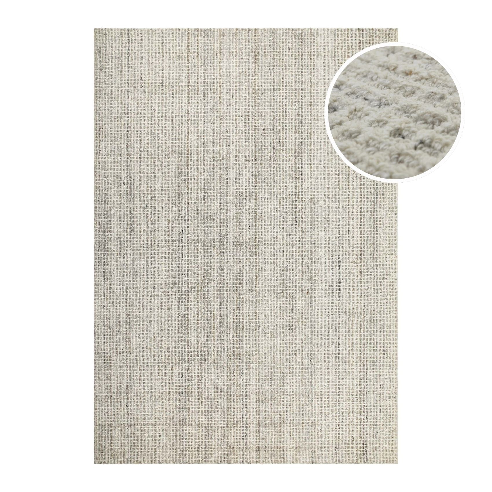 weconhome-hamptons-fourteen-kurzflor-teppich-greige-meliert-karo image 1