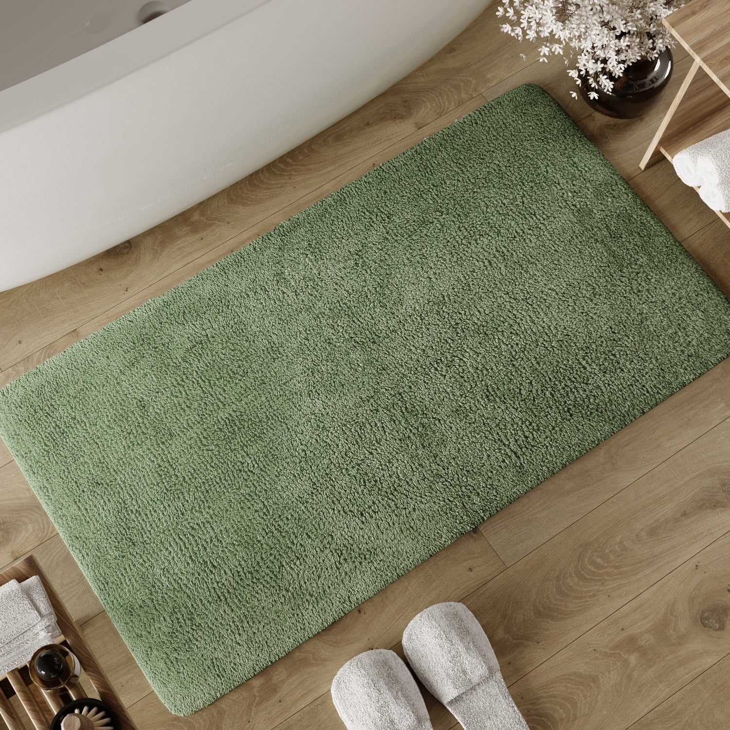 weconhome-basics-erik-badteppich-gr-n-baumwolle-rutschhemmend image 2