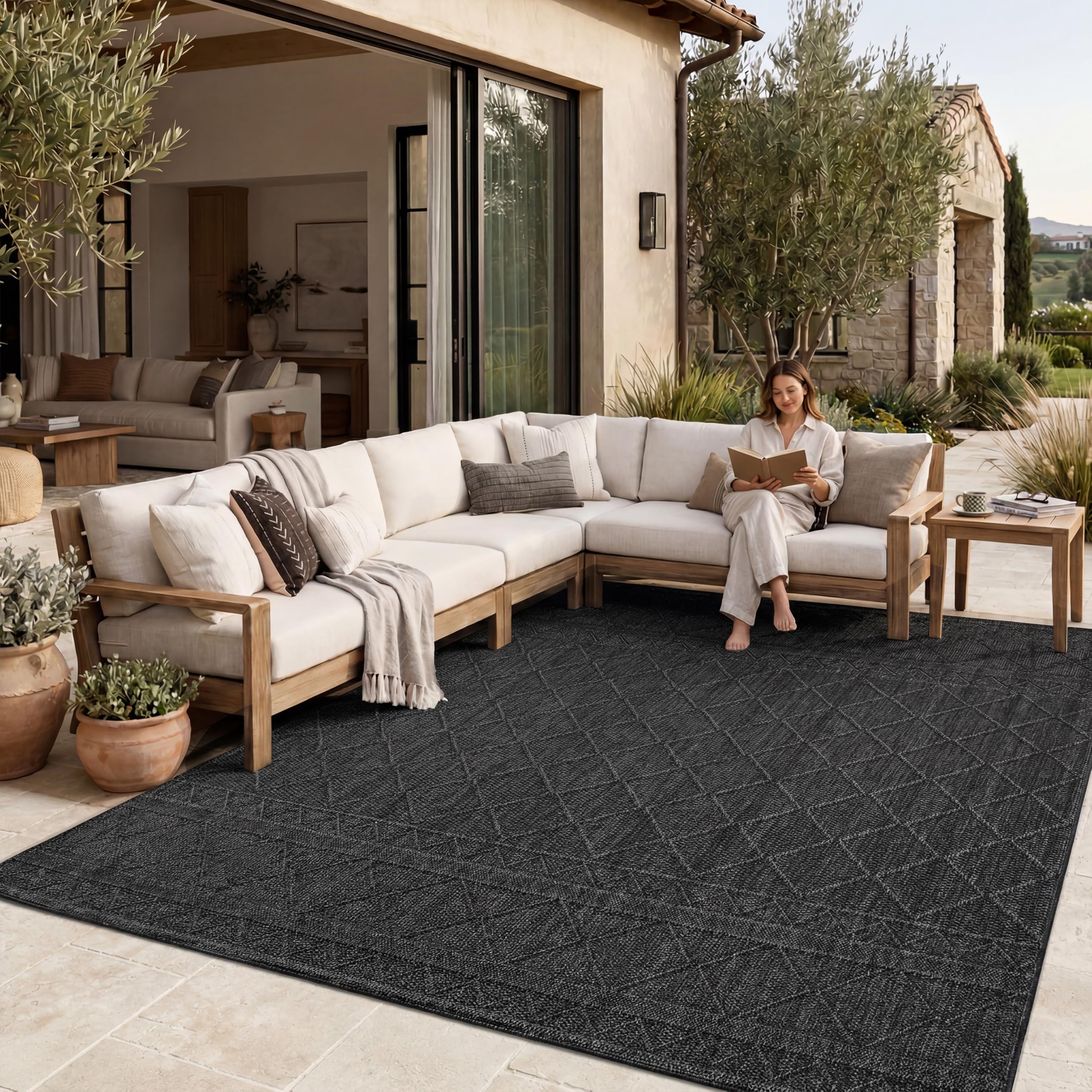 paco-home-aachen-outdoor-teppich-80x150-cm-anthrazit-2-boho image 3