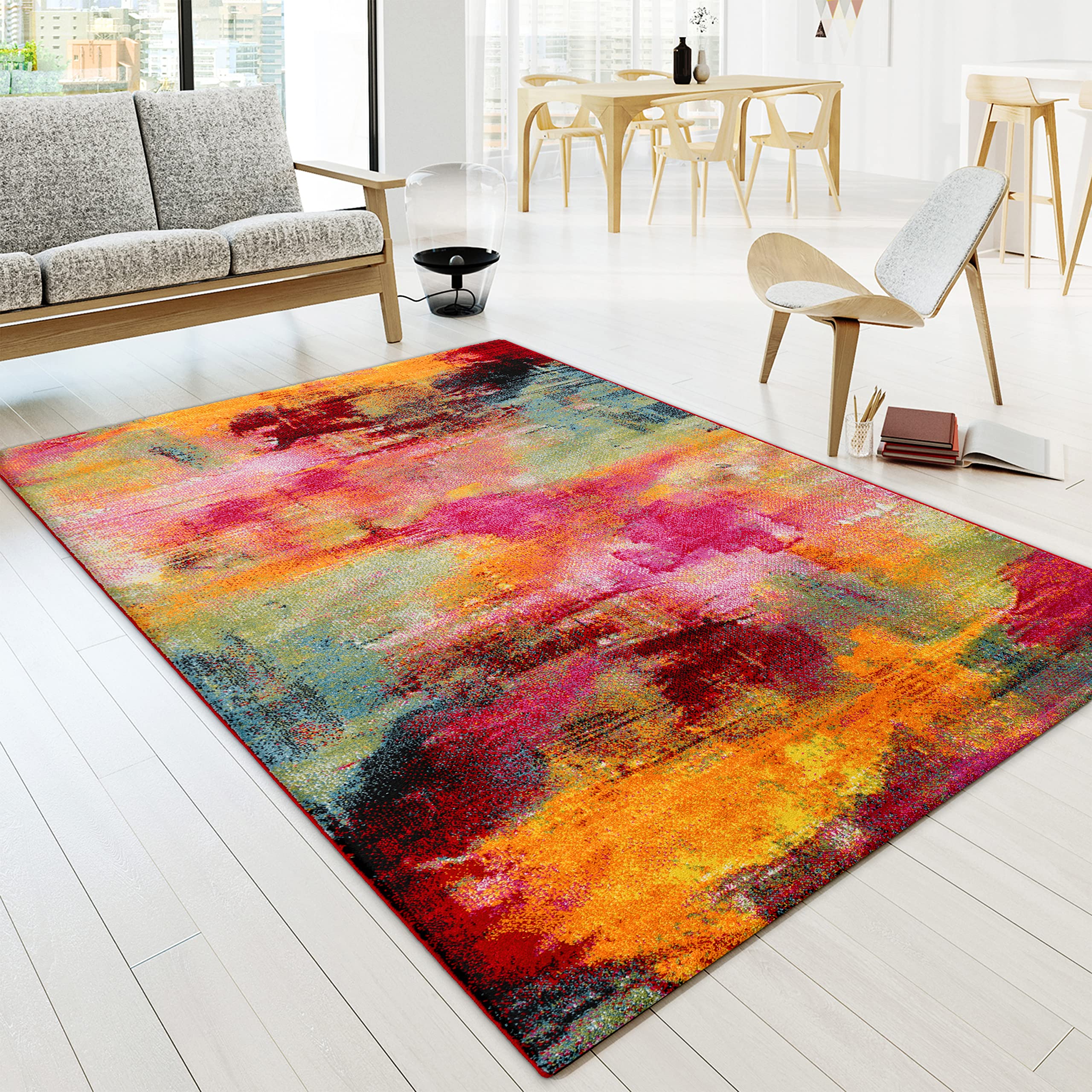 paco-home-kurzflor-teppich-modern-vintage-bunt-120x170-cm-abstrakte-muster-polyp image 8