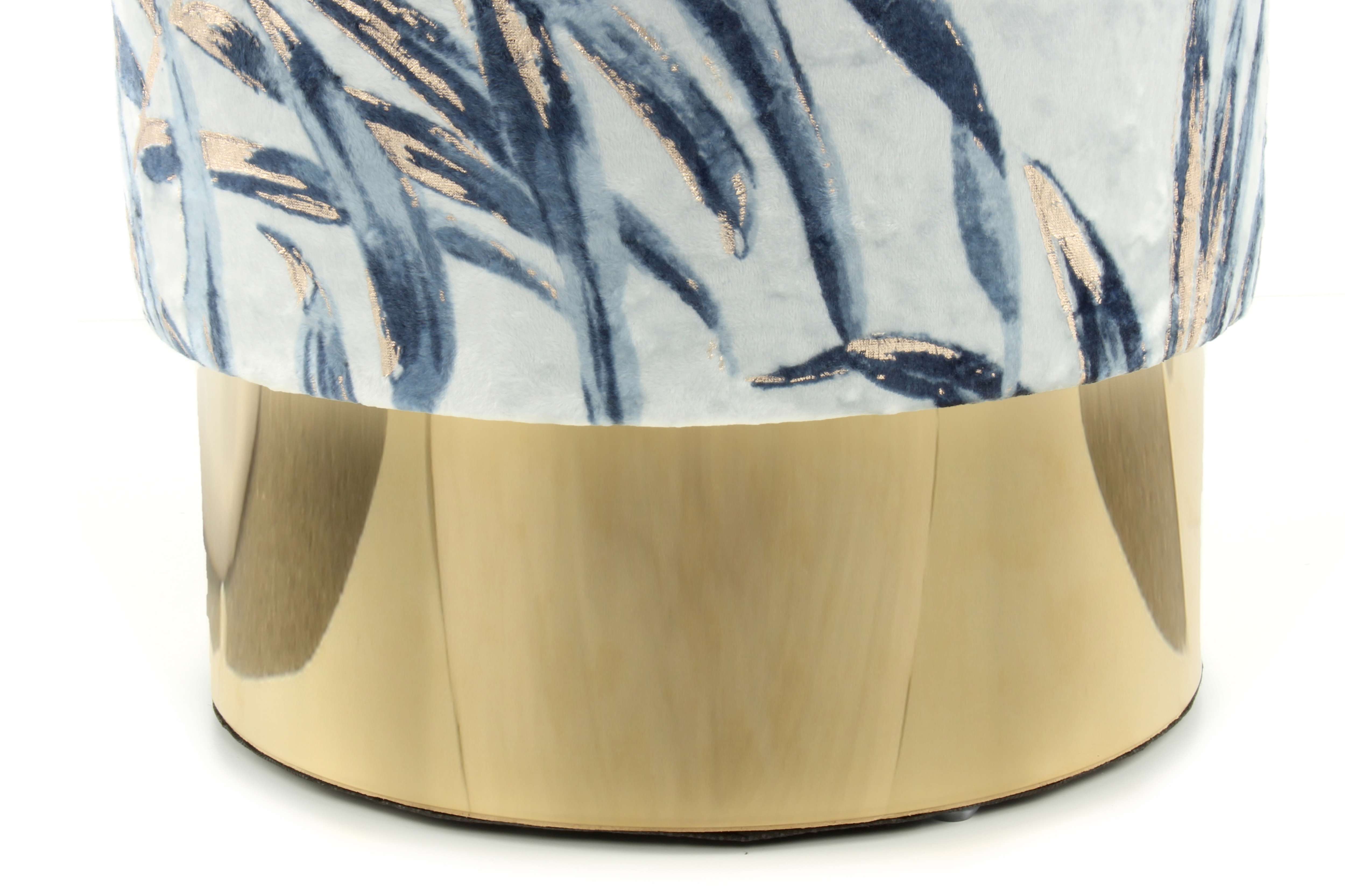 kayoom-hocker-gipsy-225-runder-sitzpouf-mit-metallelement-floraler-samtbezug-ver image 5