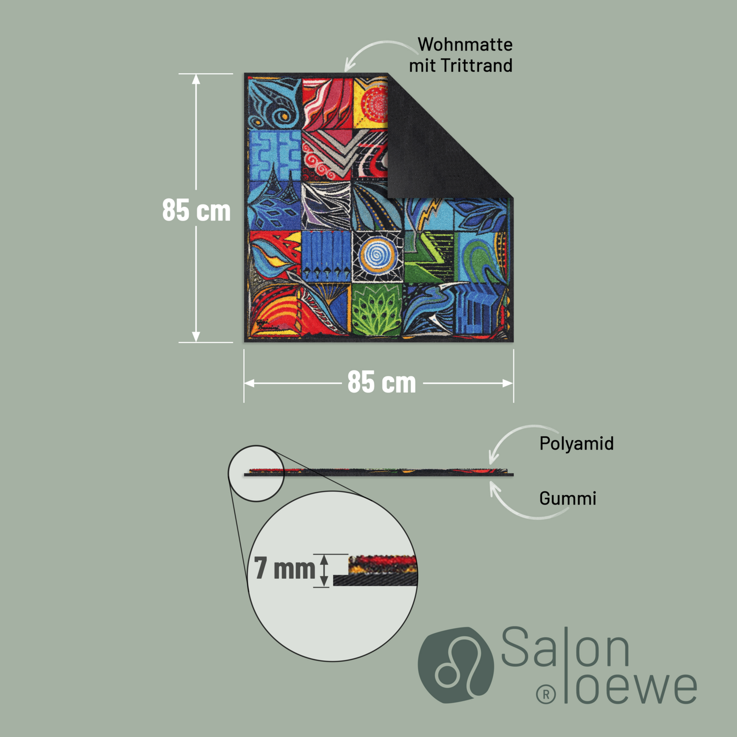 salonloewe-gemelli-teppich-85-x-85-cm-quadratische-fu-matte-mit-kunstmotiv-rutsc image 4