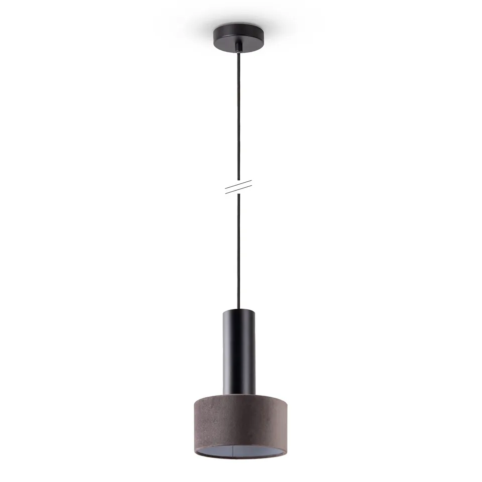 paco-home-pendelleuchte-volta-schwarz-grau-stoffschirm-gu10-1-5-m-kabel image 1