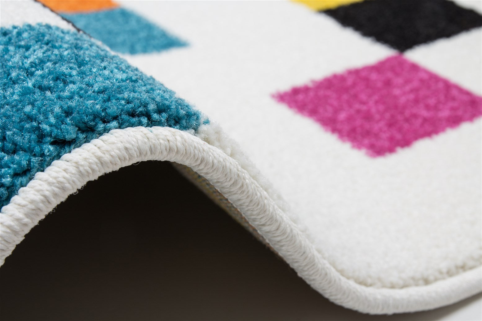 kayoom-guayama-243-kurzflorteppich-bunte-quadrate-heatset-fris-e-pflegeleicht-st image 4