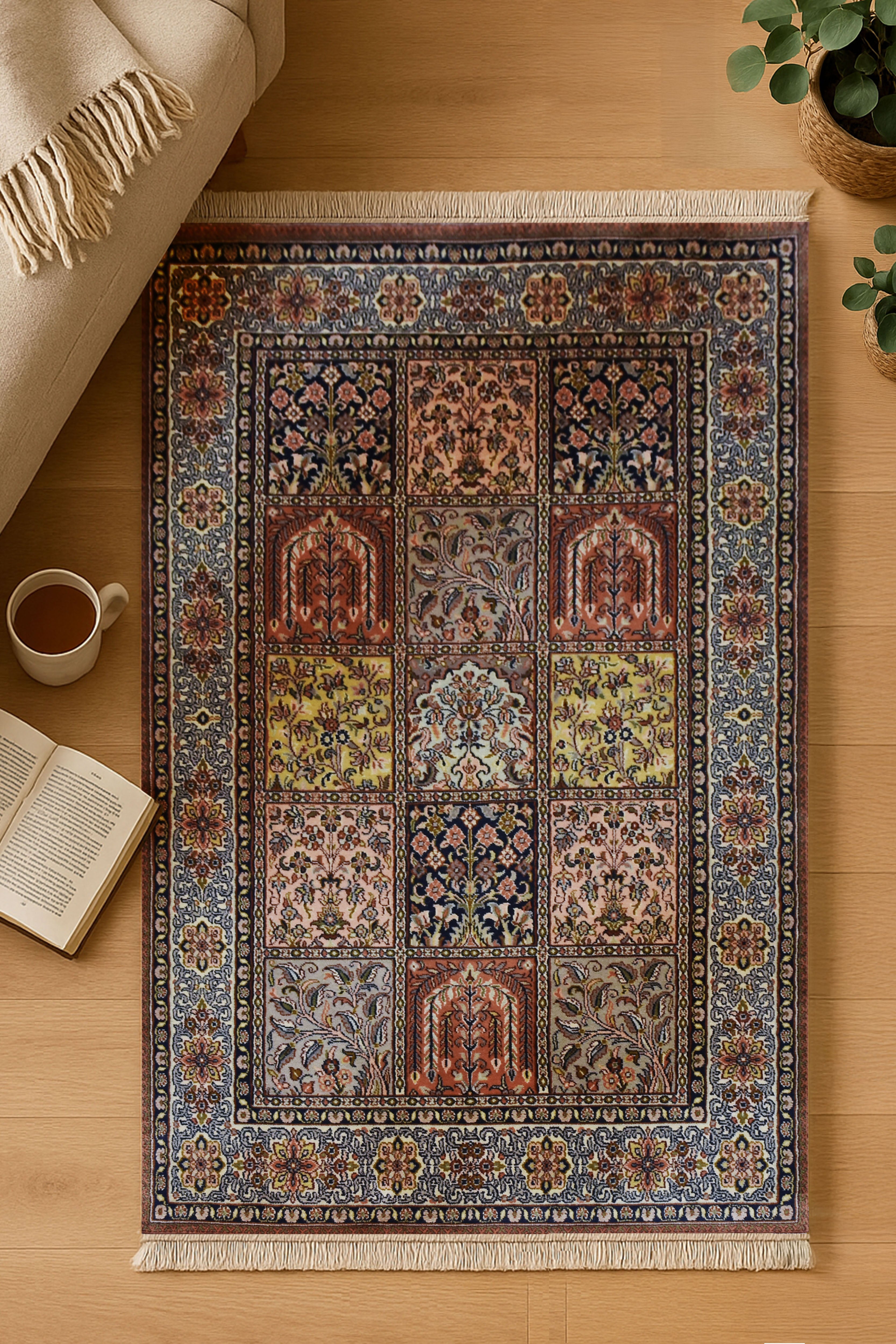 kayoom-r-taj-5098-multi-teppich-90x161-cm-handgewebter-orient-design-teppich image 3